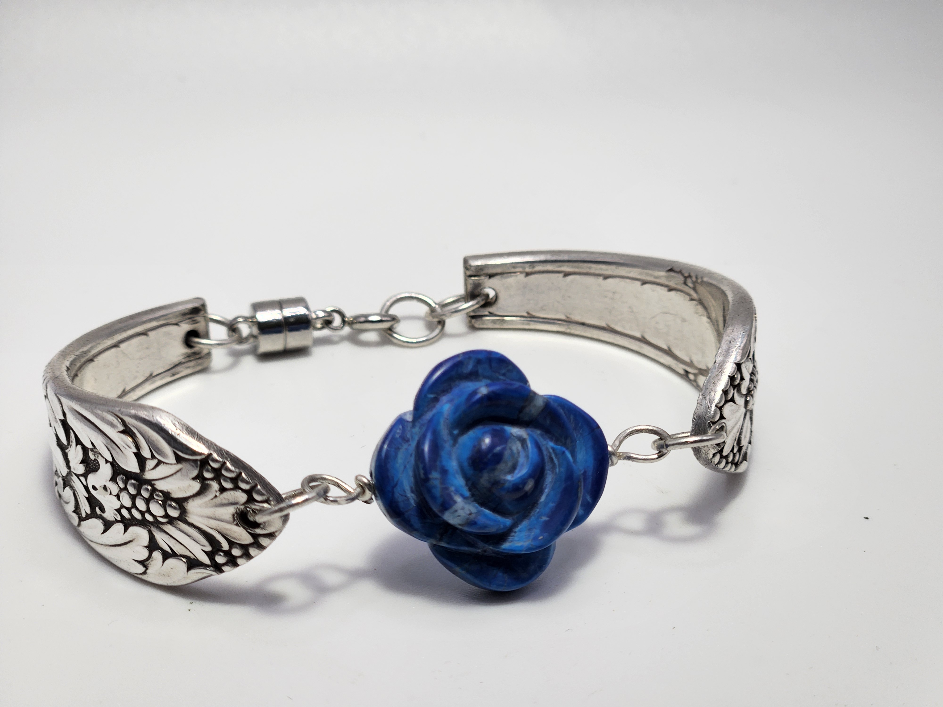 Marquise Lapis Lazuli Rose Bracelet | Enhances Clarity & Intuition