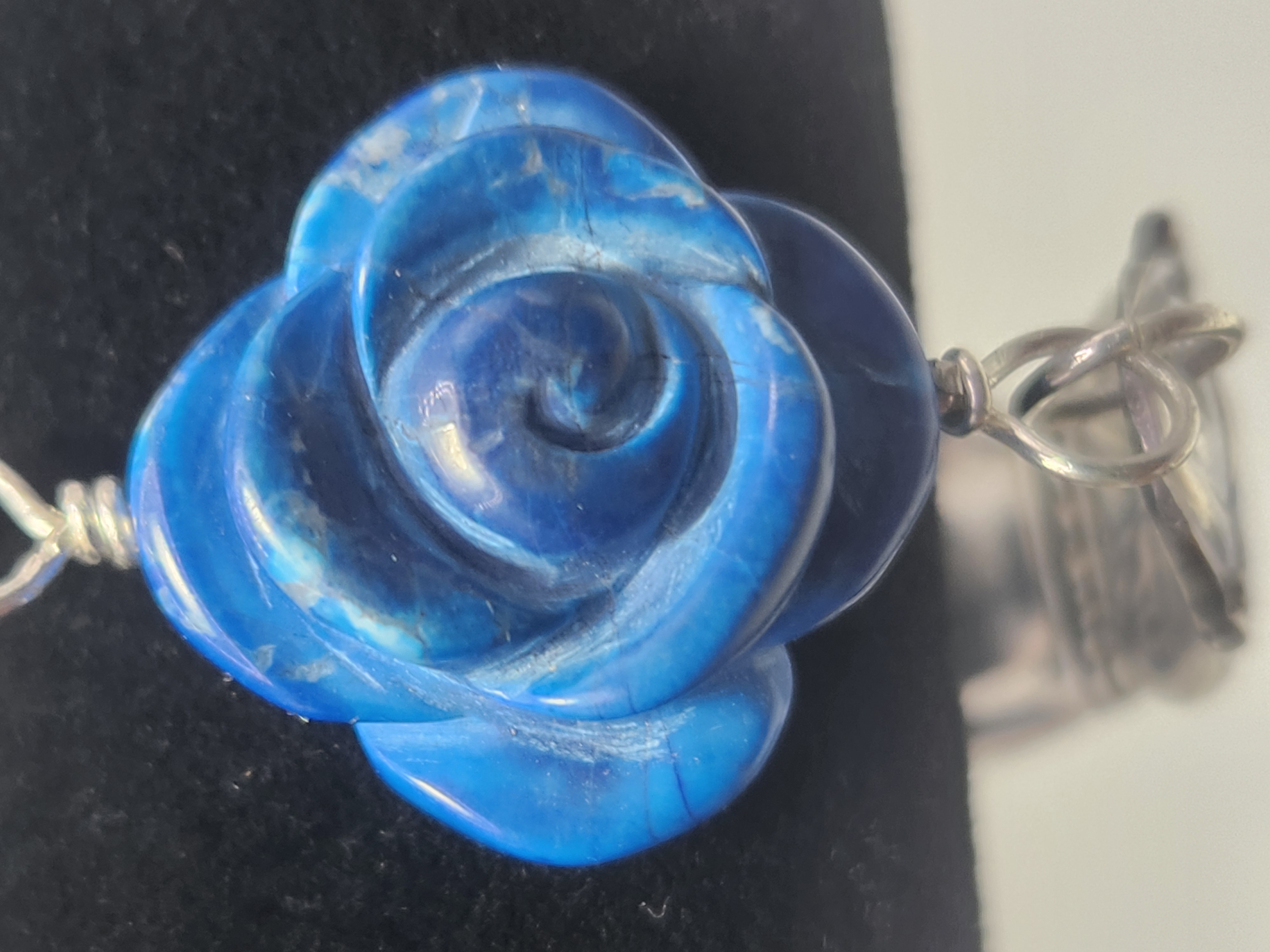 Blue Lapis Lazuli Rose Bracelet | Upcycled Silverware Jewelry | Wisdom & Deep Inner Knowing