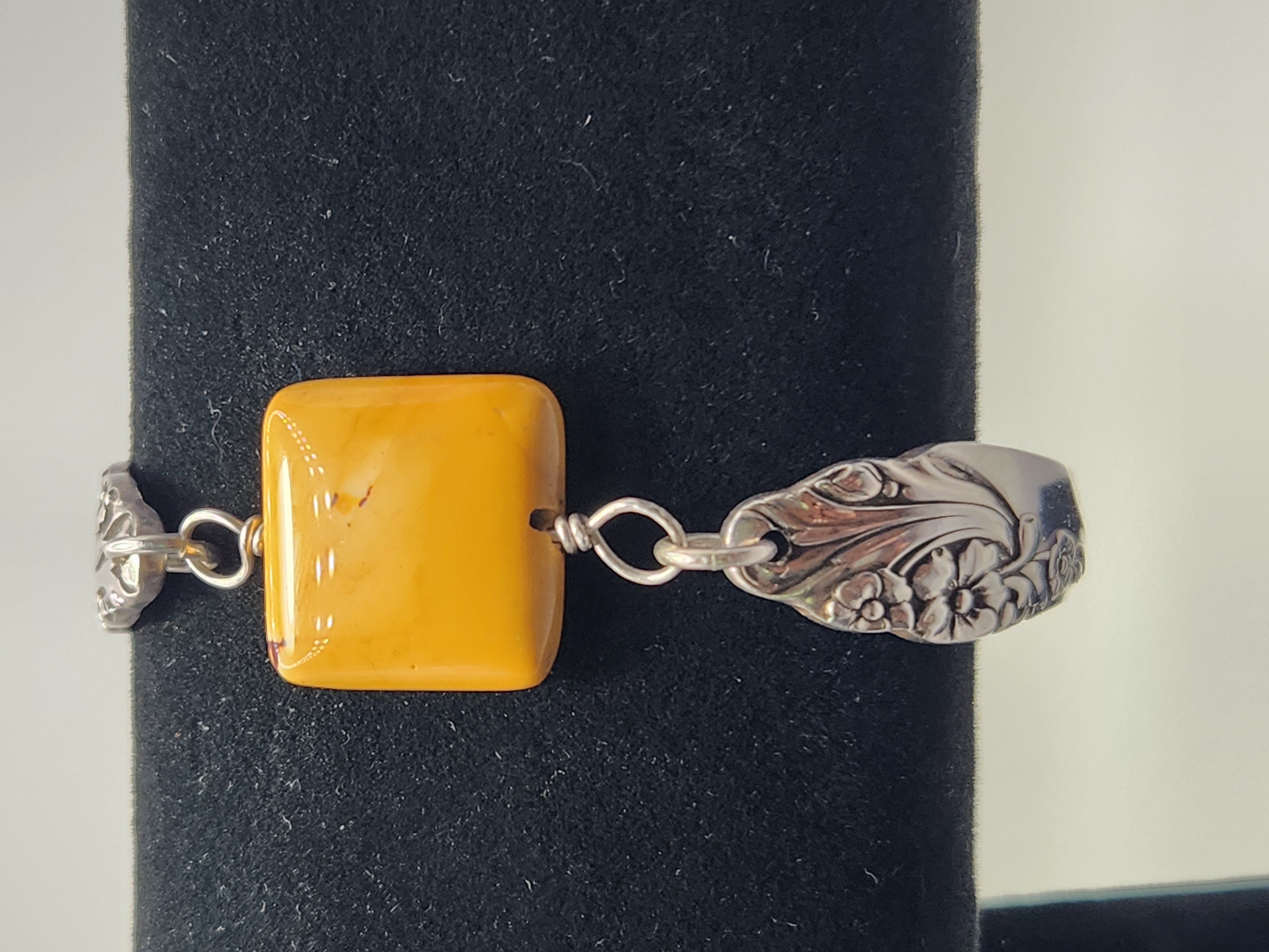 Mookaite Jasper Bracelet | Upcycled Silverware Jewelry | Strength & Courage