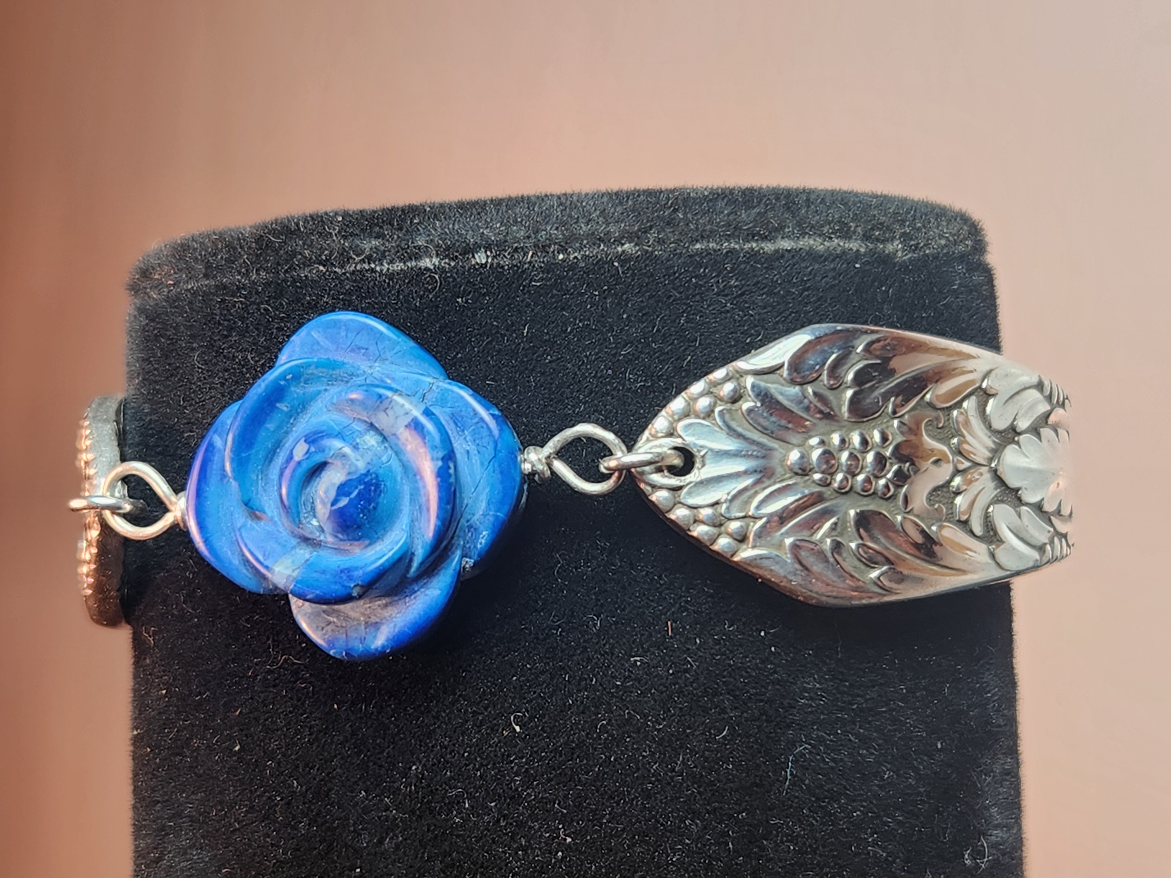 Marquise Lapis Lazuli Rose Bracelet | Enhances Clarity & Intuition