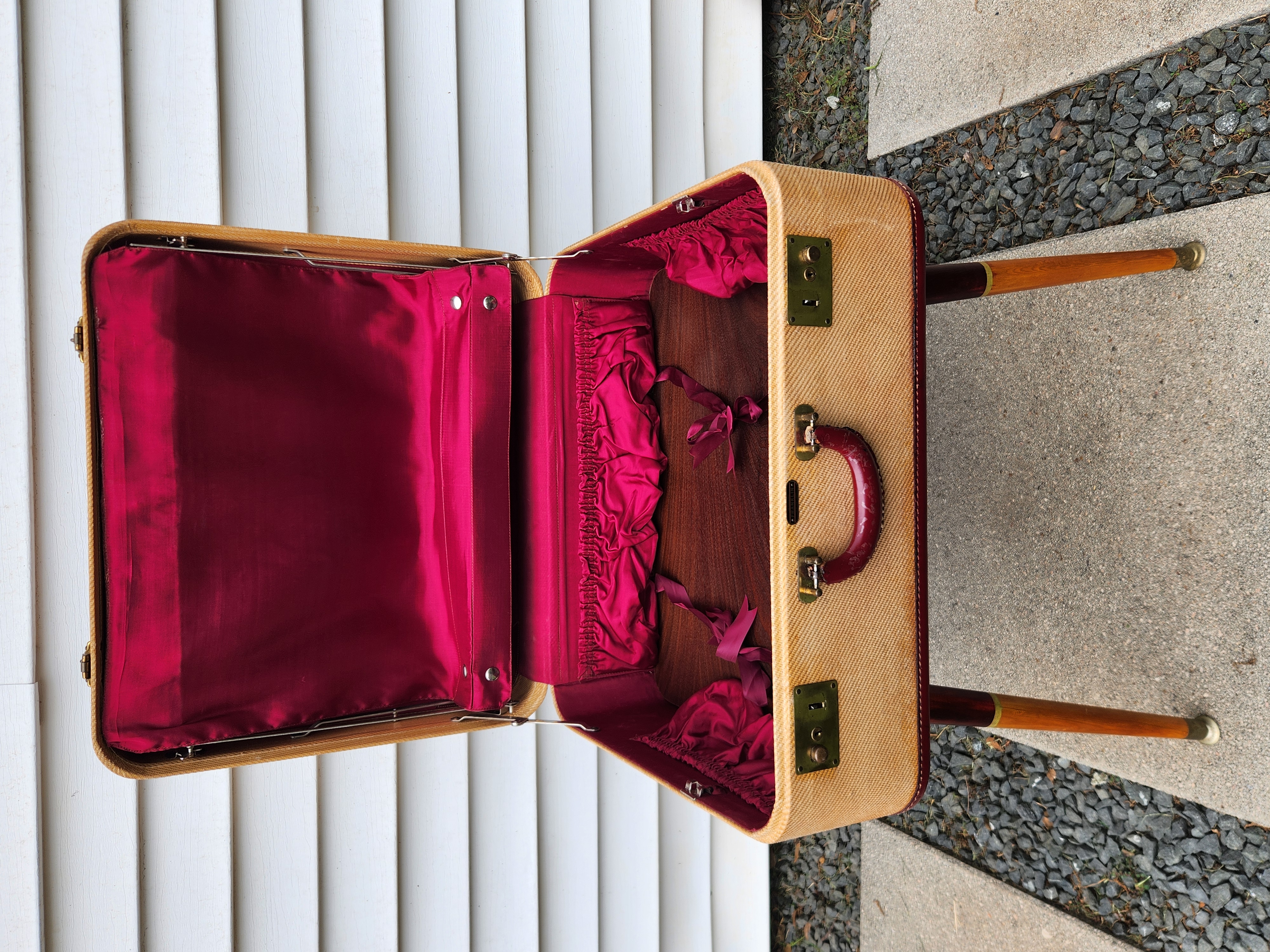 Upcycled 1960s Franklin Suitcase Table / Nightstand