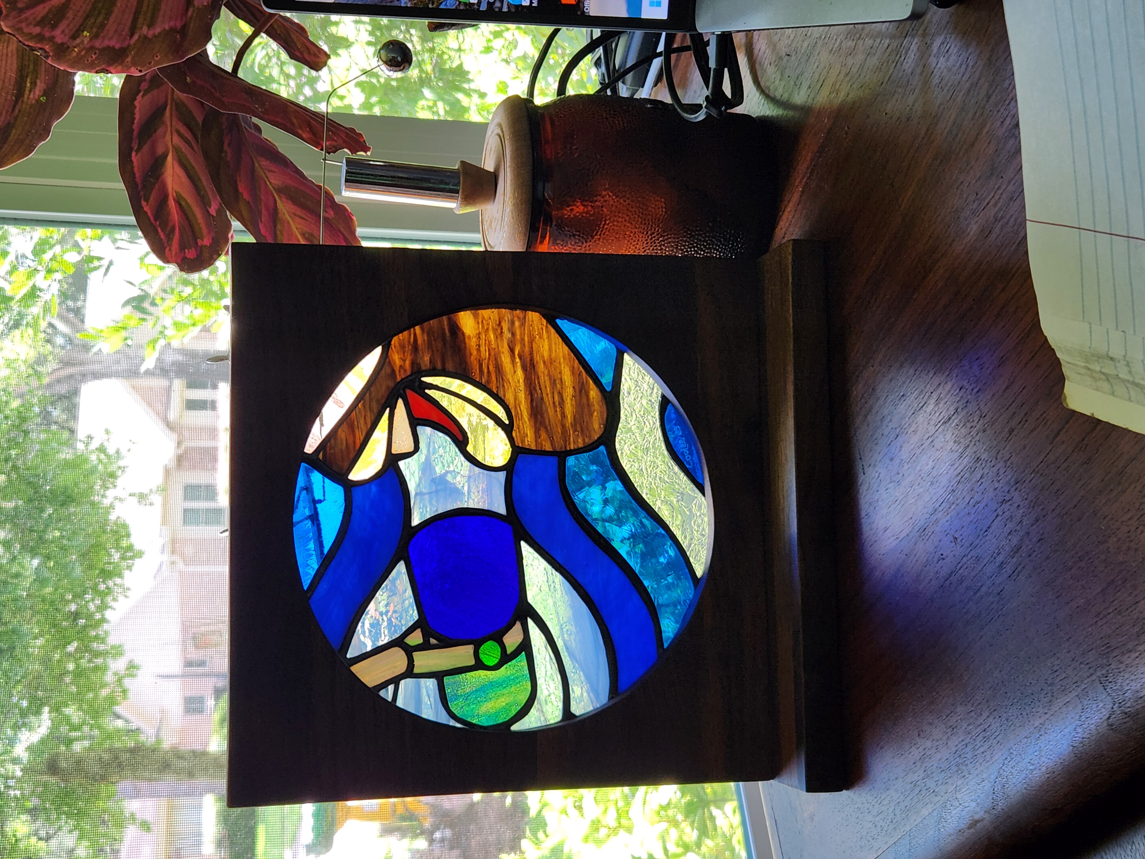Speak Your Truth | Blue Throat Chakra Stained Glass Art