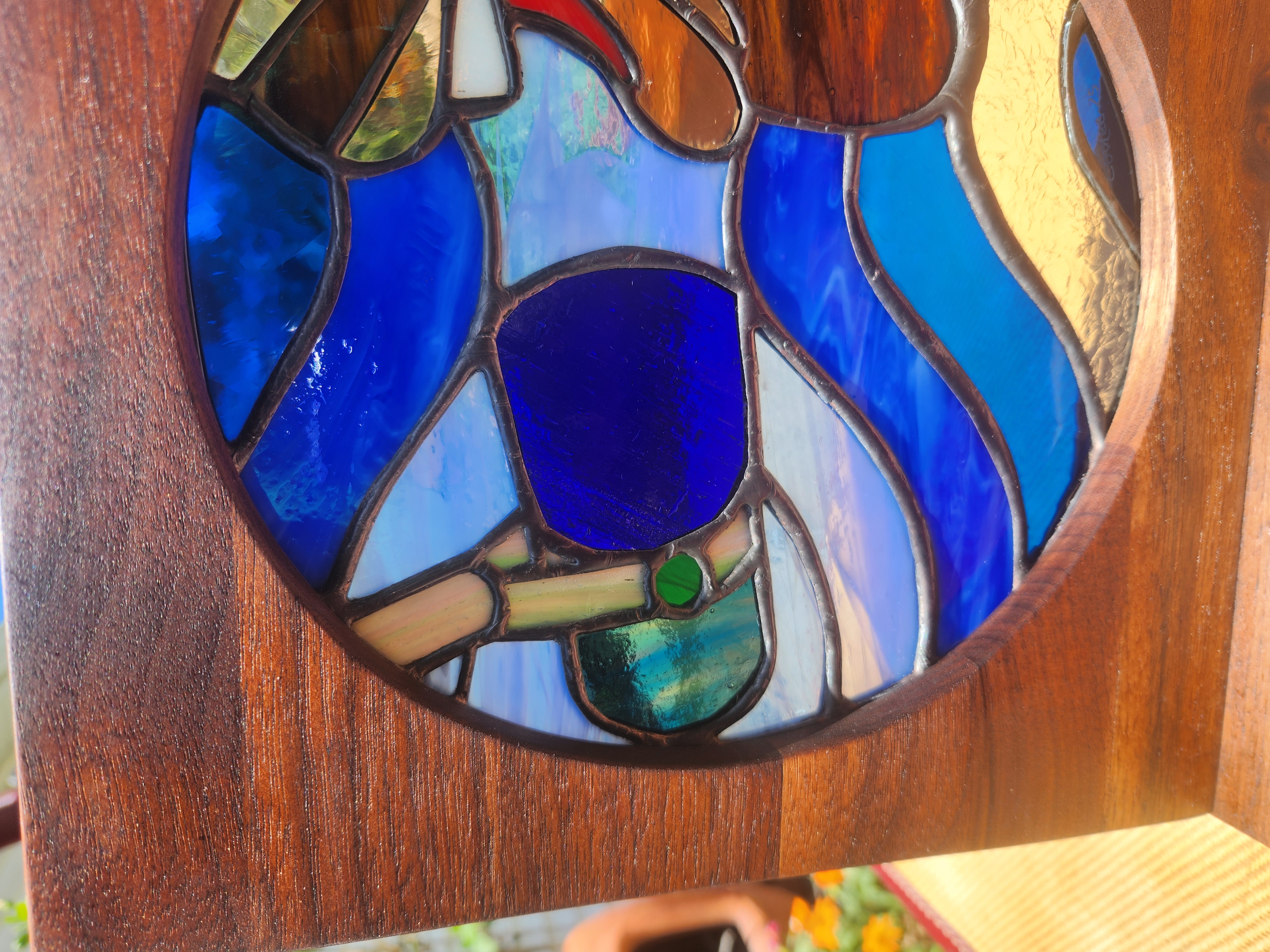 Speak Your Truth | Blue Throat Chakra Stained Glass Art