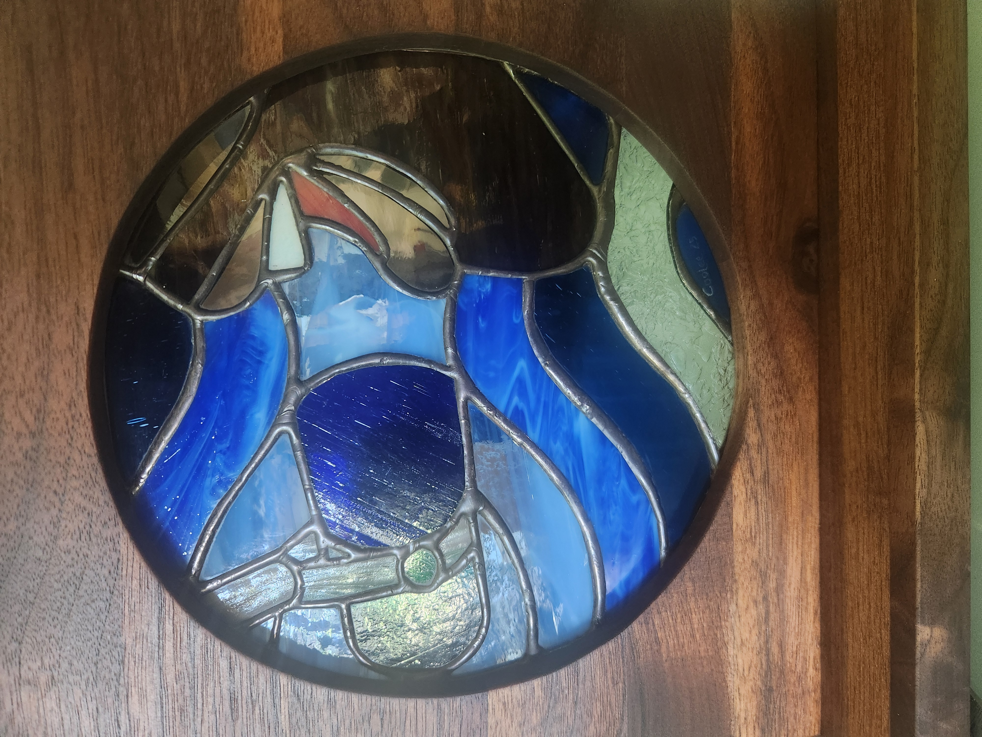 Speak Your Truth | Blue Throat Chakra Stained Glass Art