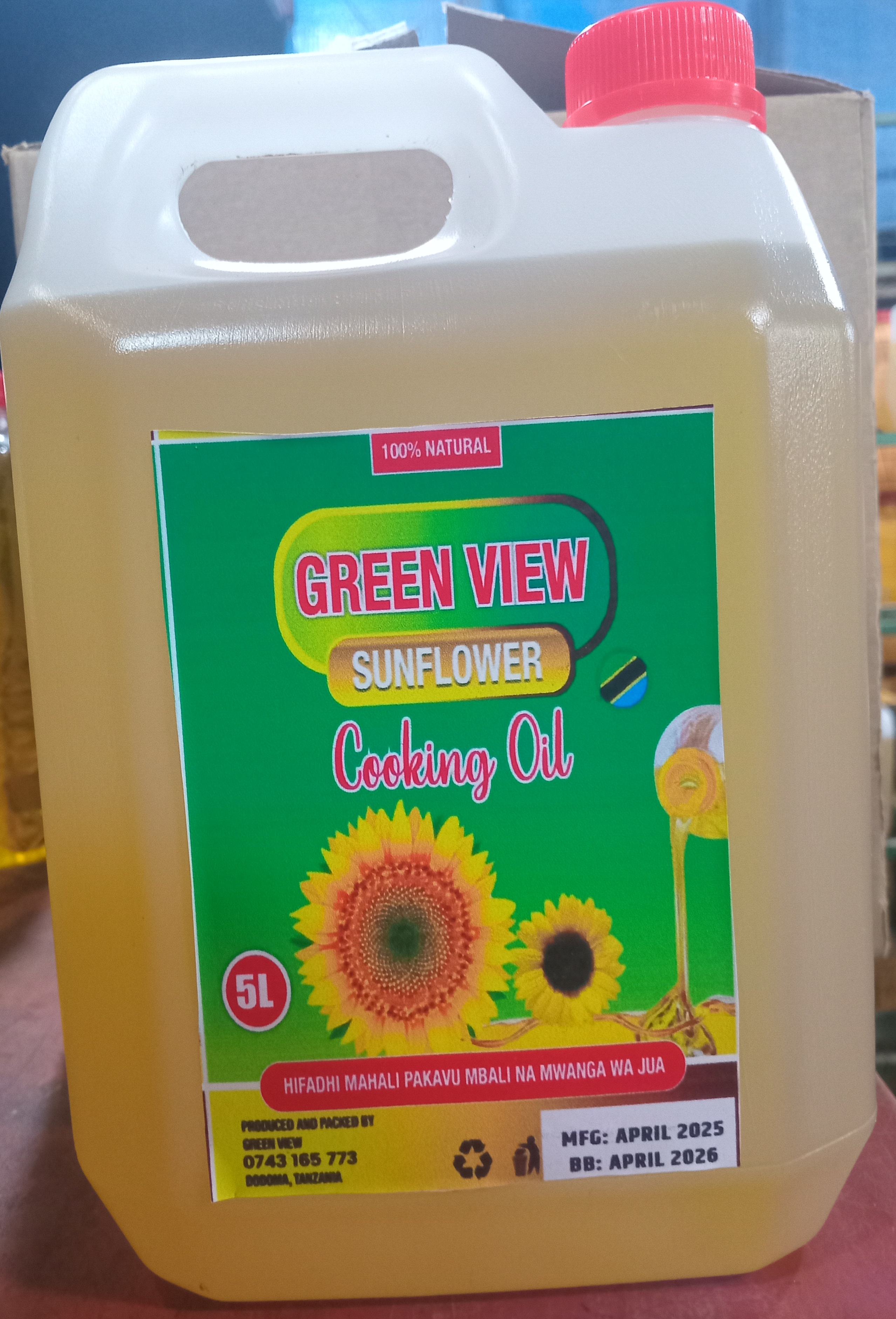 5L Green View Sunflower Oil