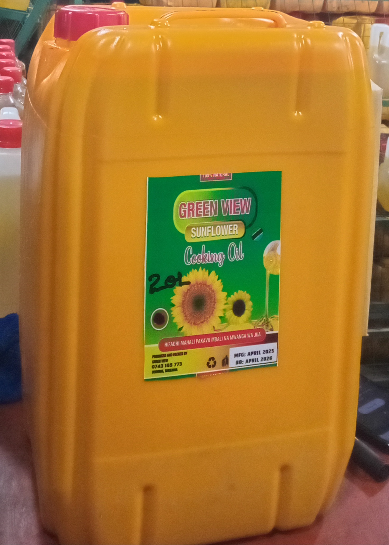 20L Green View Sunflower Oil