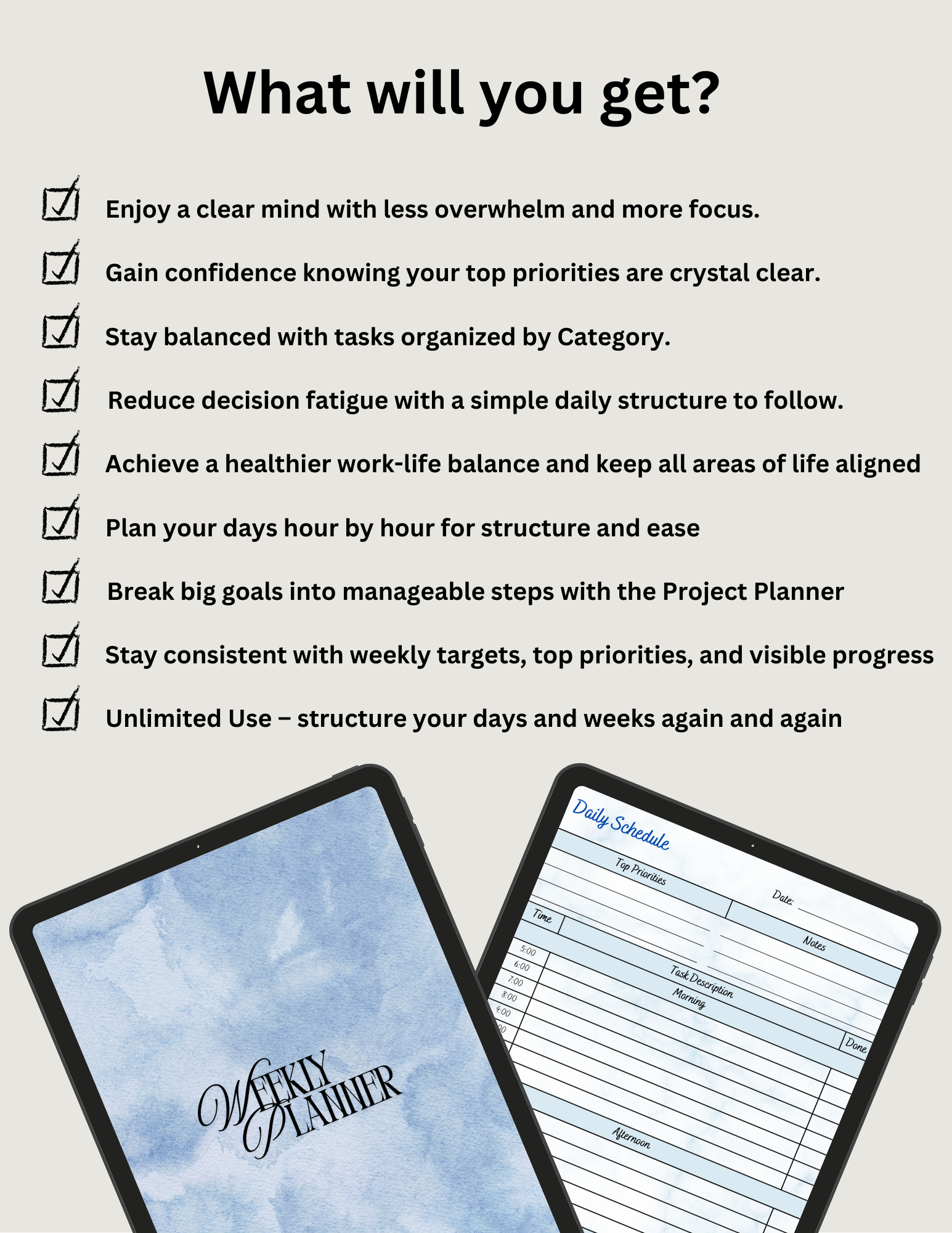 ADHD - Weekly Digital Planner