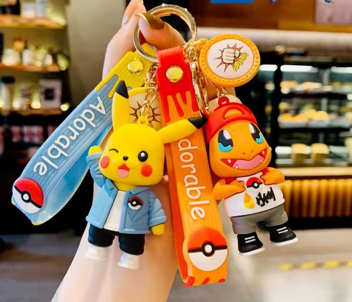 Llavero de Pikachu y Charmander