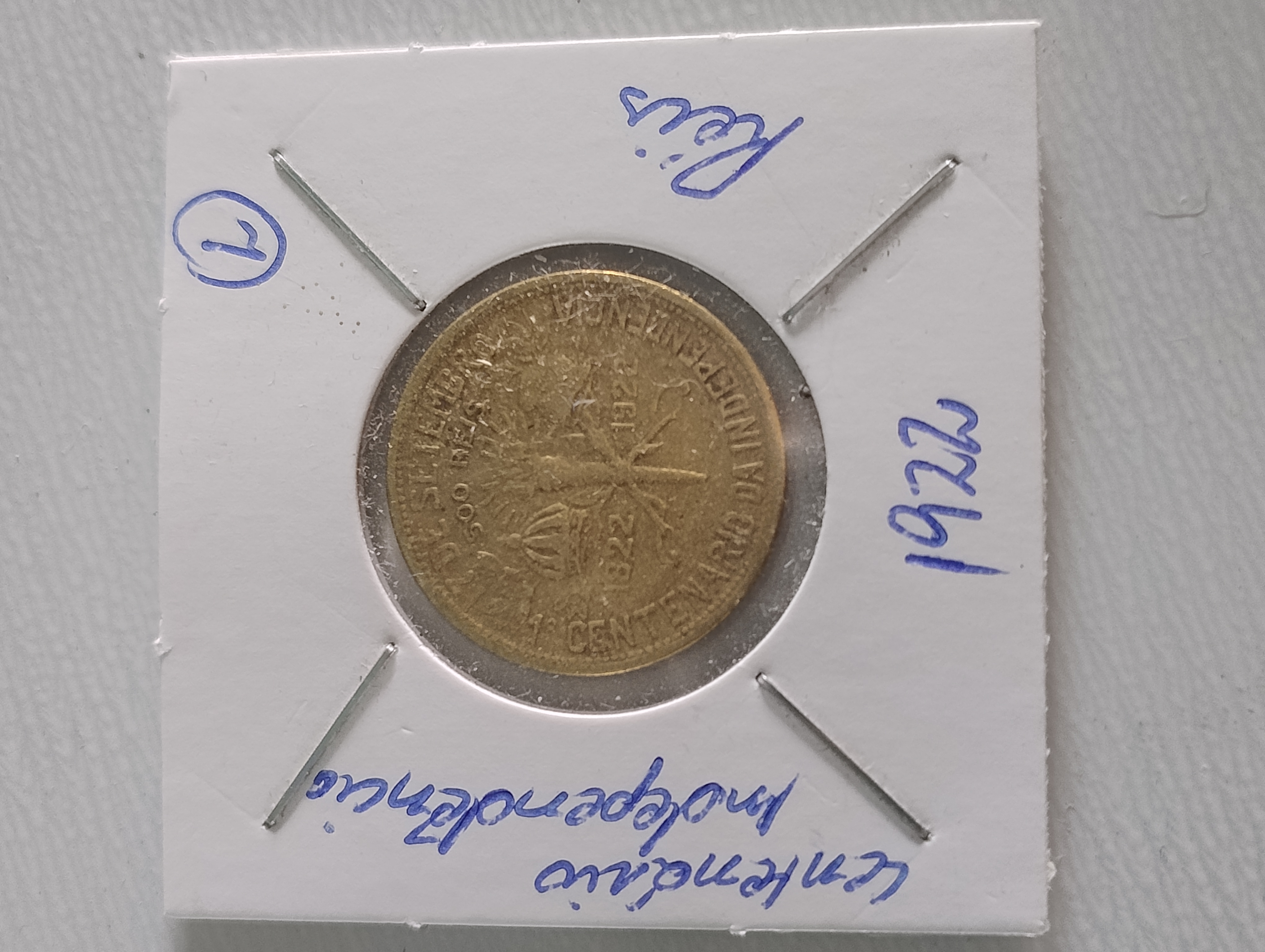 Moeda 500 Réis comemorativa centenário da independência