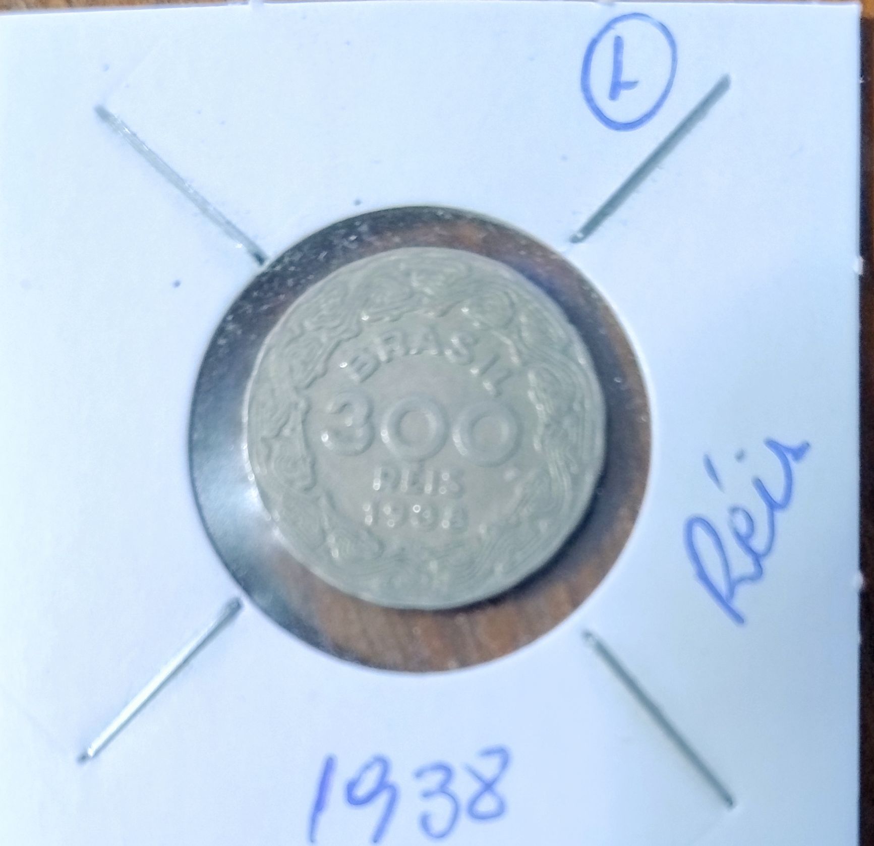 Moeda de 300 Réis, Brasil 1938