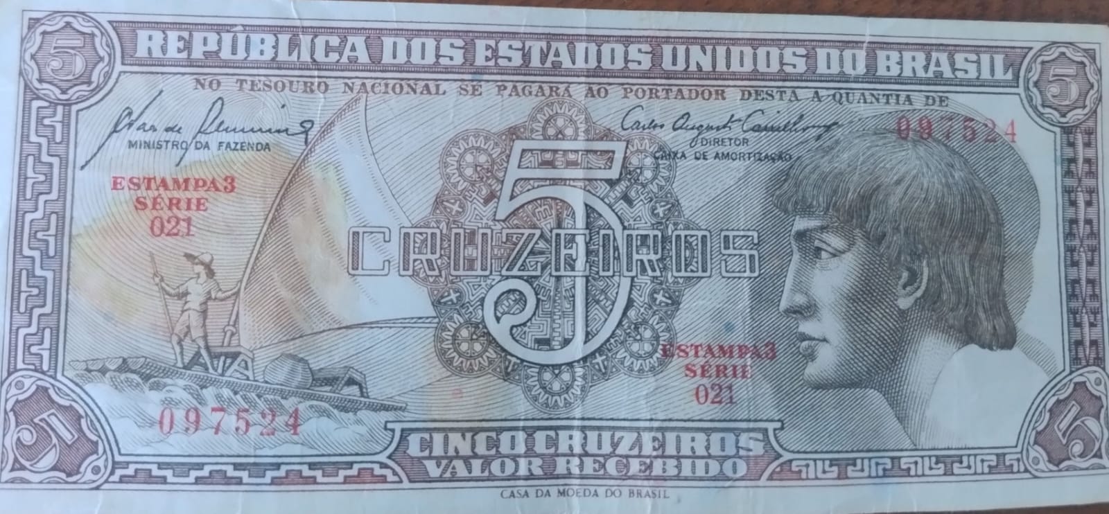 Cédula de 5 Cruzeiros