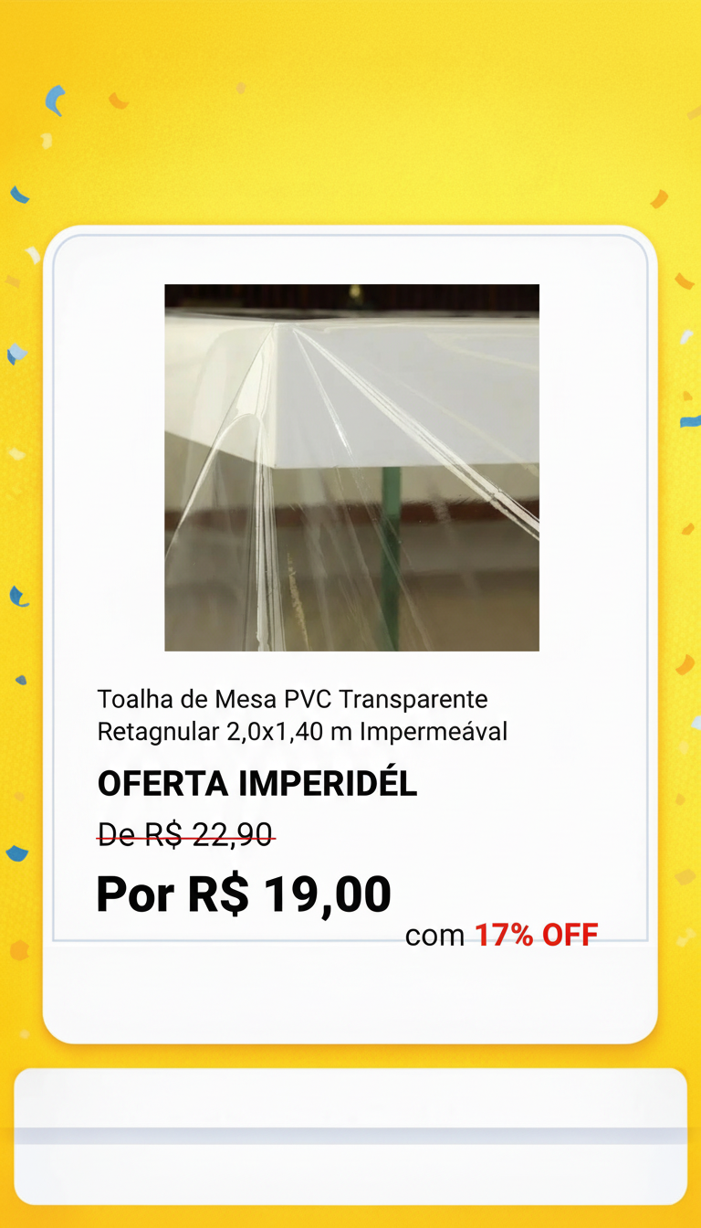 Toalha de Mesa PVC Transparente
