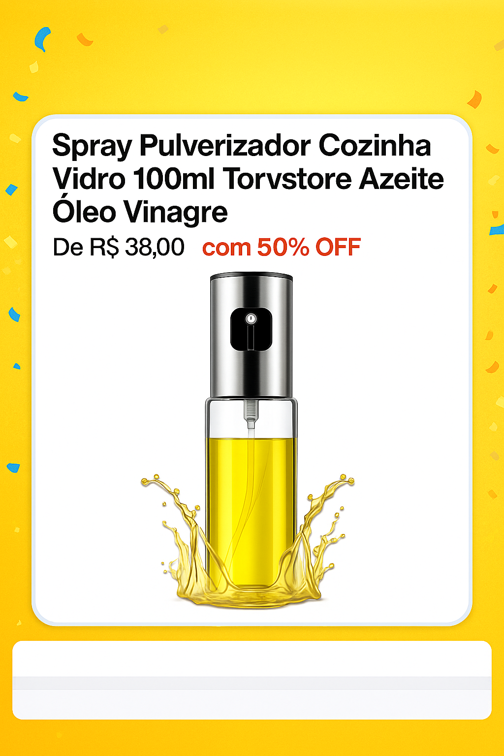 Spray Pulverizador de Vidro 100ml