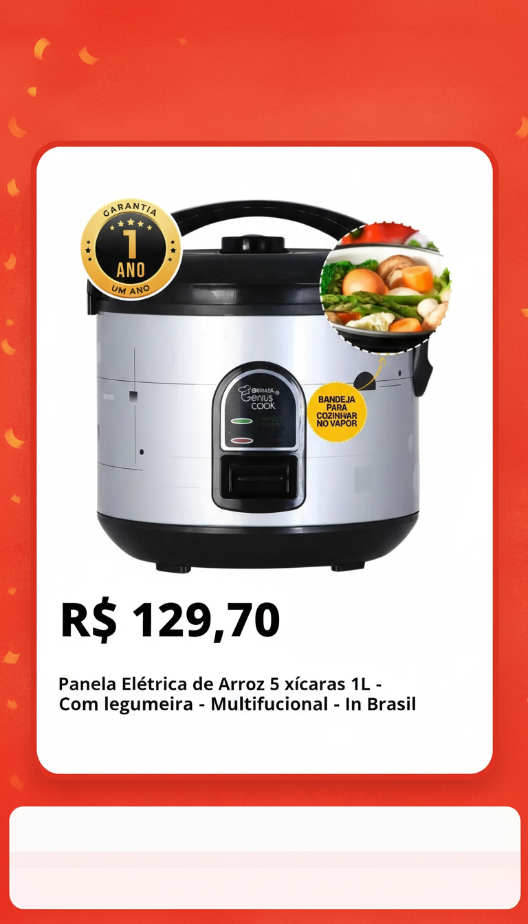 Panela Elétrica de Arroz 1L