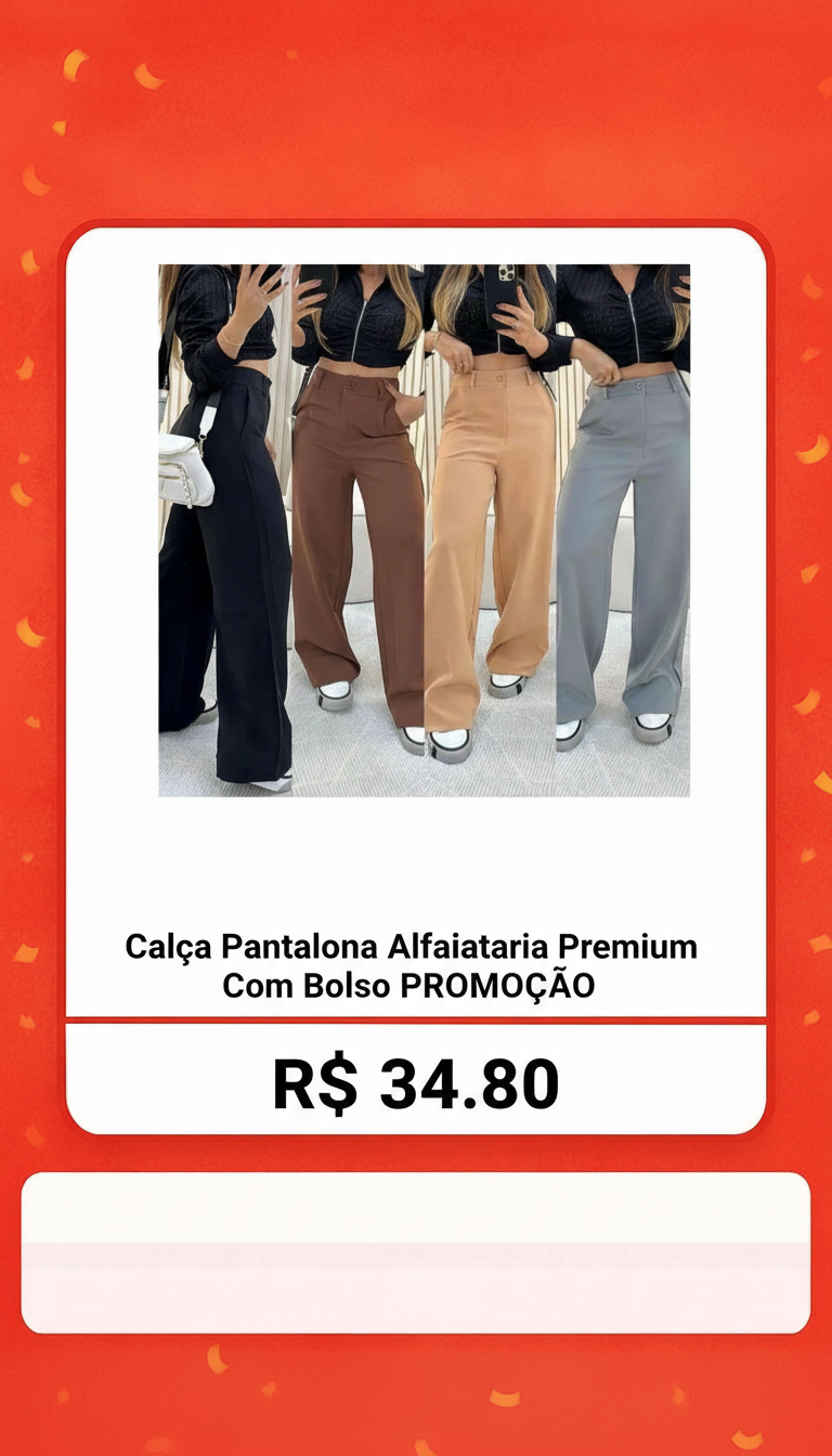 Calça Pantalona Alfaiataria