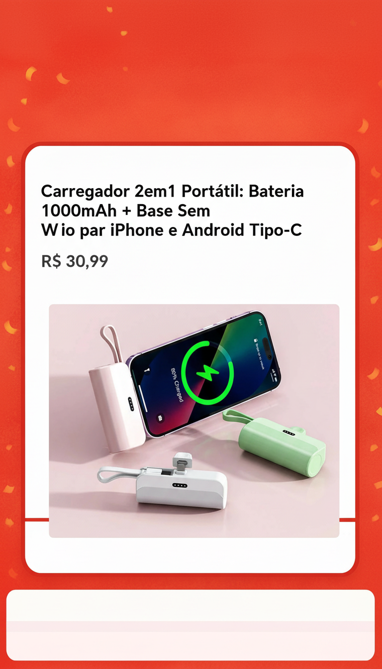 Carregador 2em1 Portátil