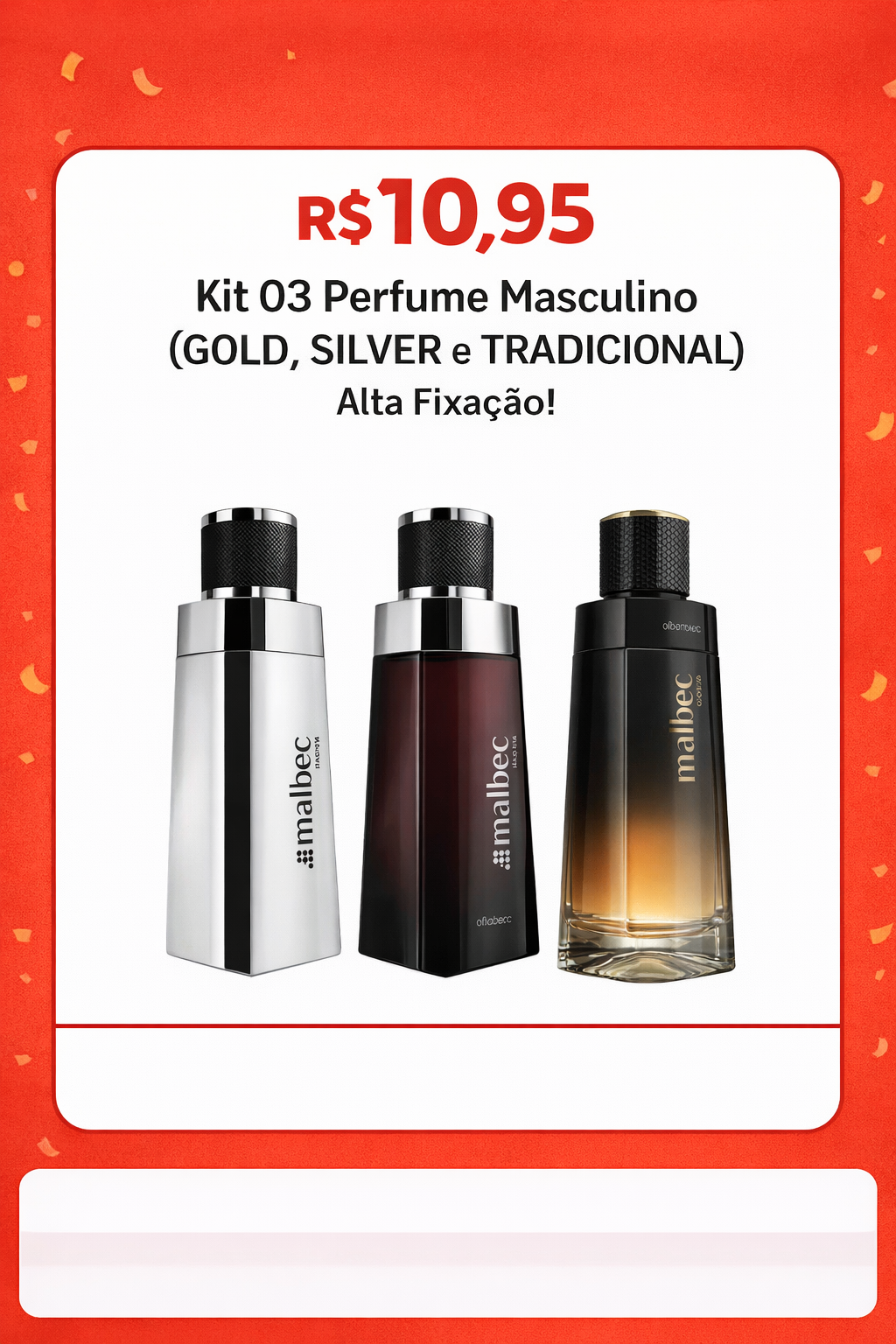 Kit Perfume Masculino Malbec