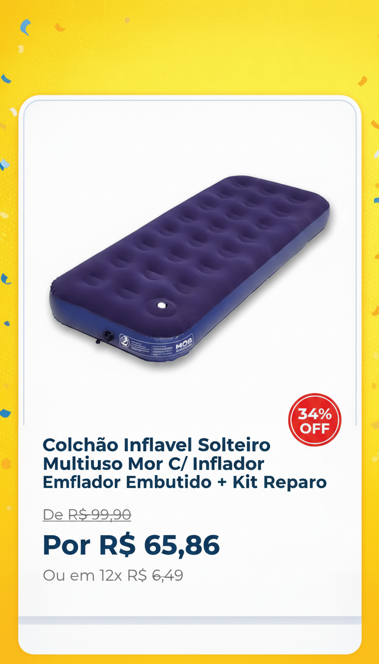 Colchão Inflável Solteiro Multiuso