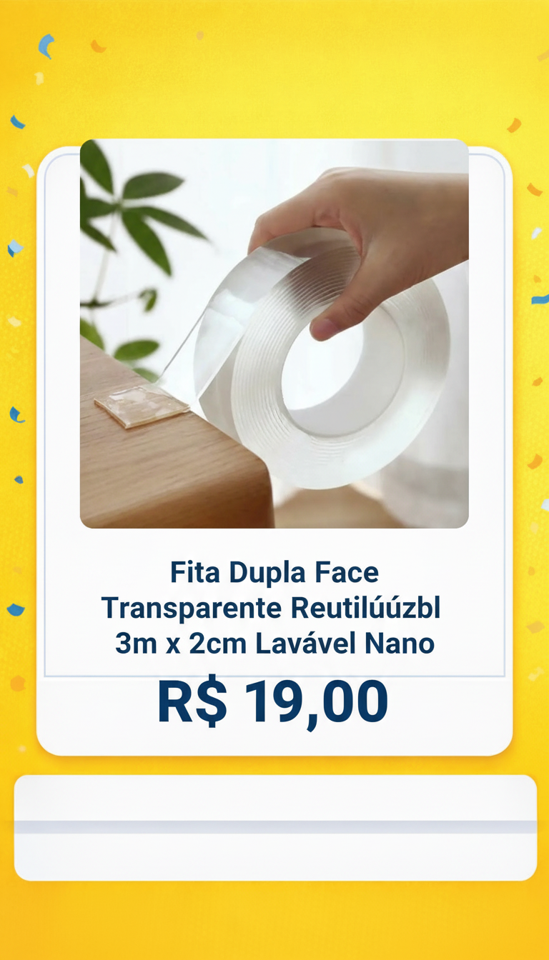 Fita Dupla Face Transparente