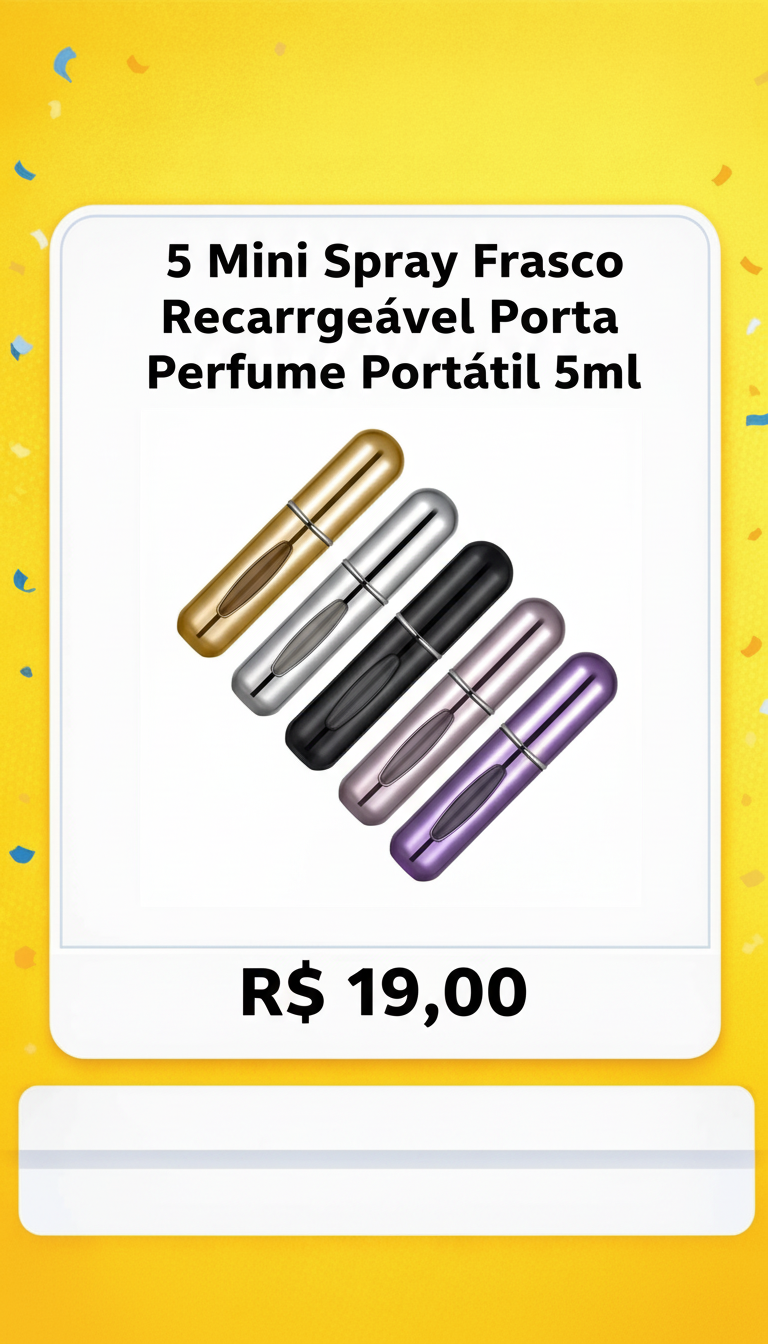Mini Frascos Spray Portáteis 5ml
