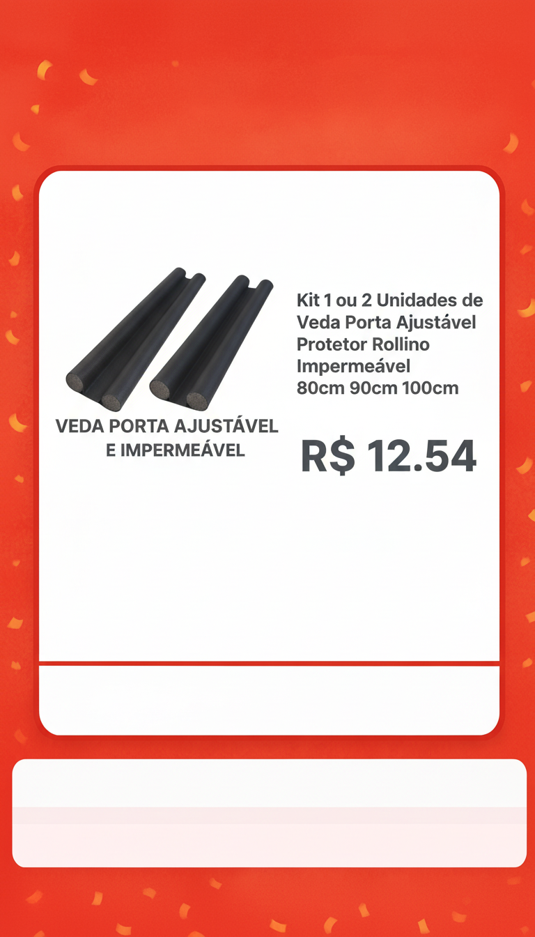 Veda Porta Ajustável Impermeável