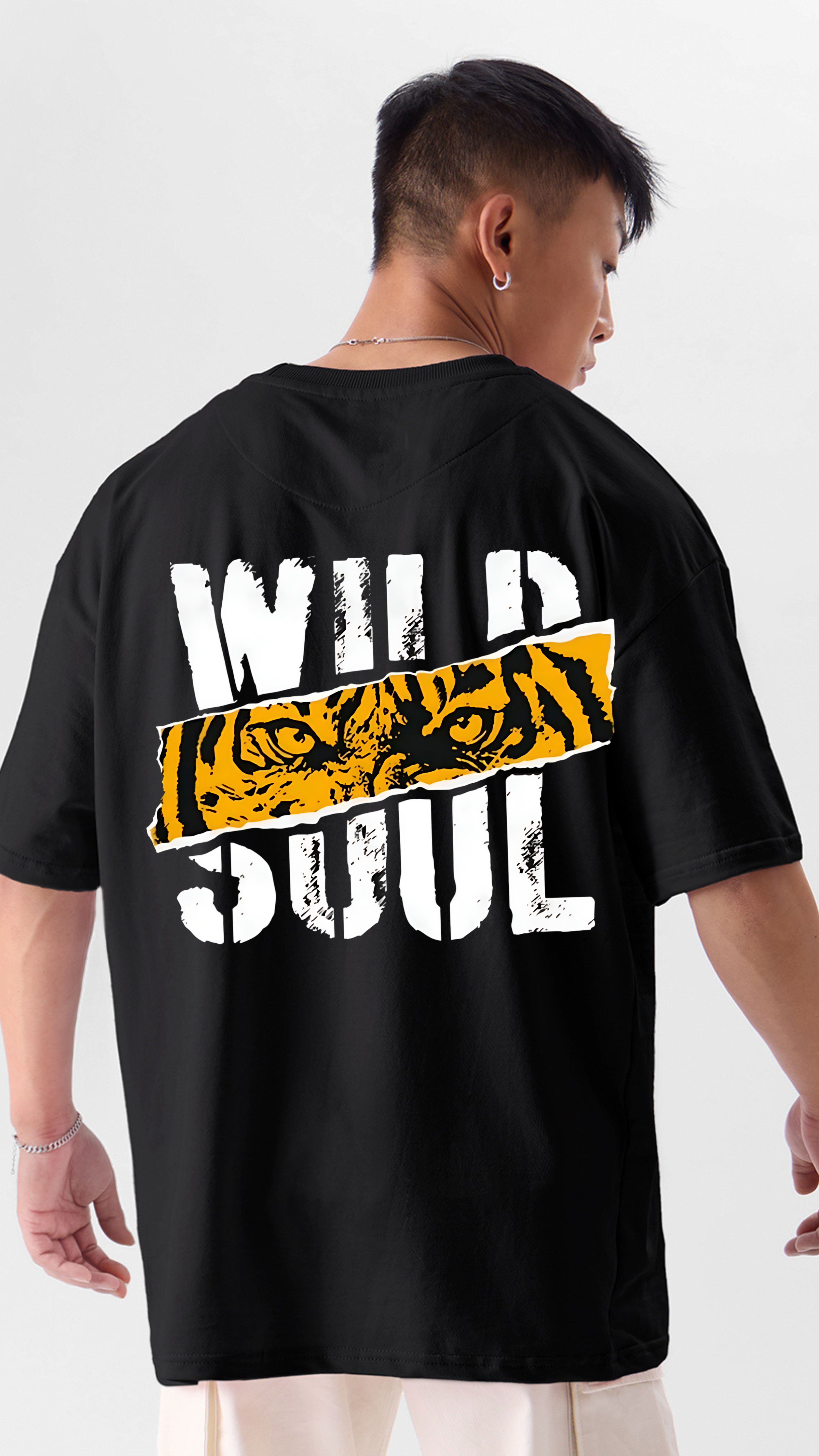 Premium Black Tee with Wild Soul Design