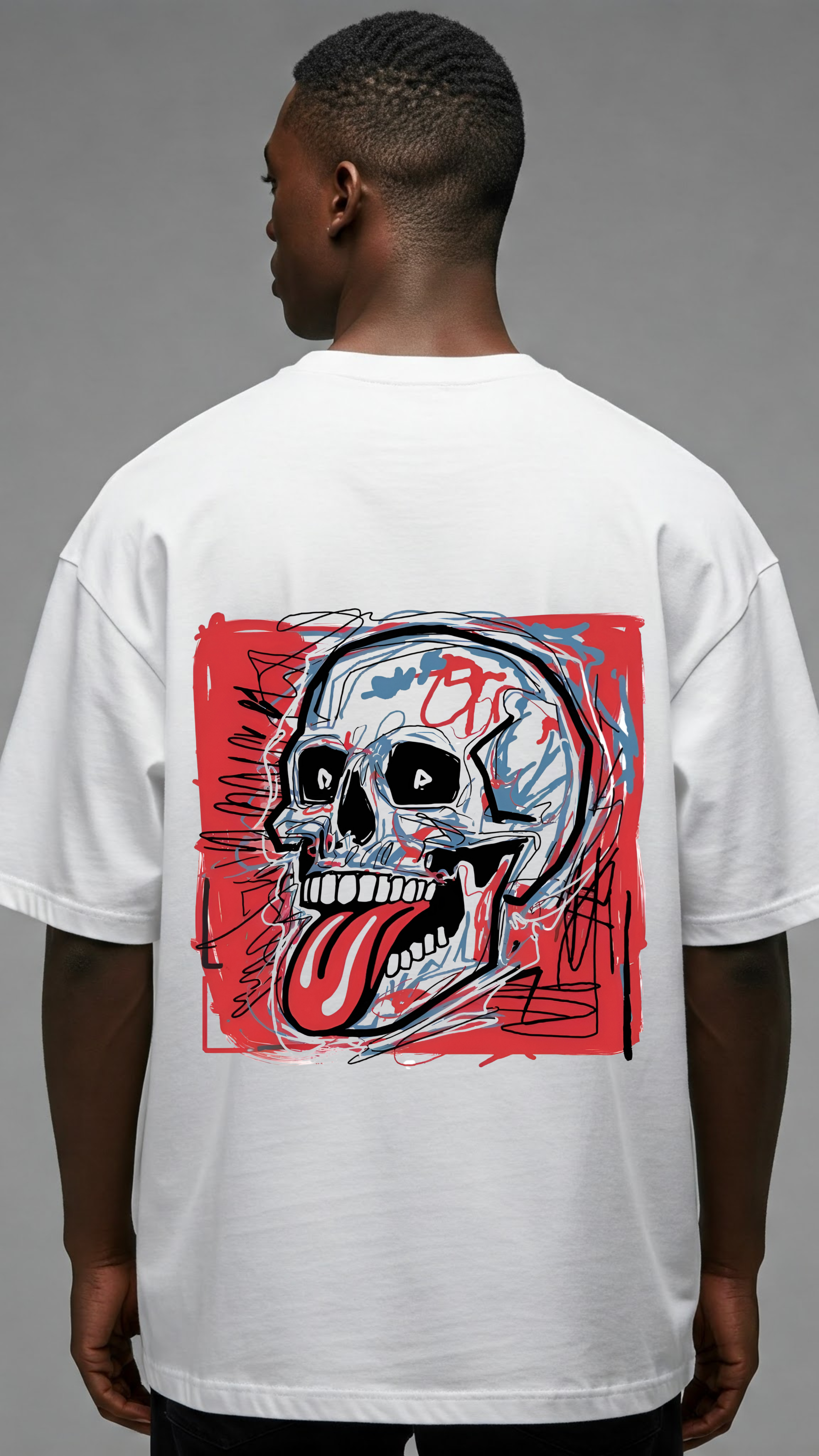 Premium Toxic Skull White Tee
