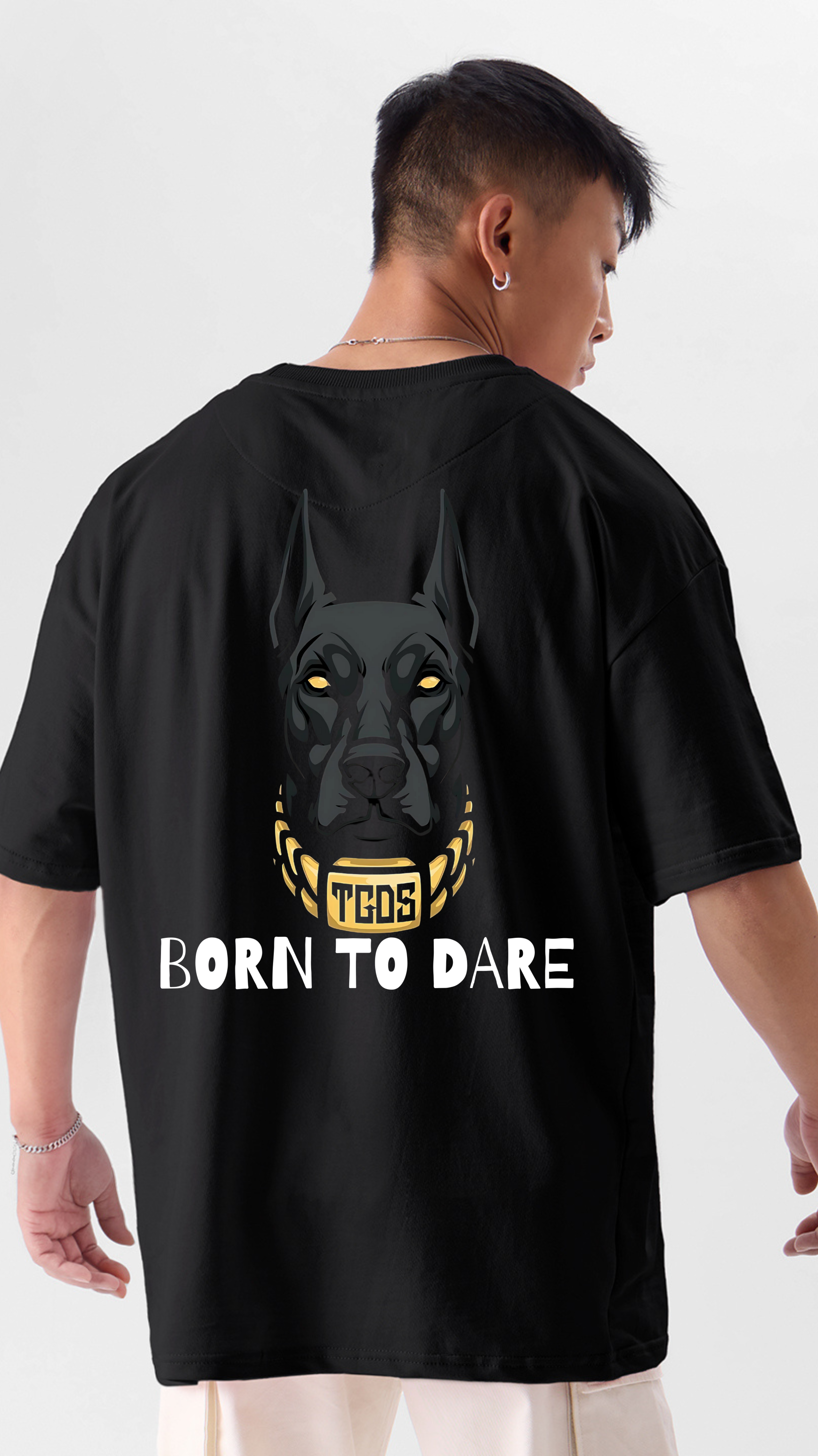 Premium Black Oversized BORN To Dare Tee