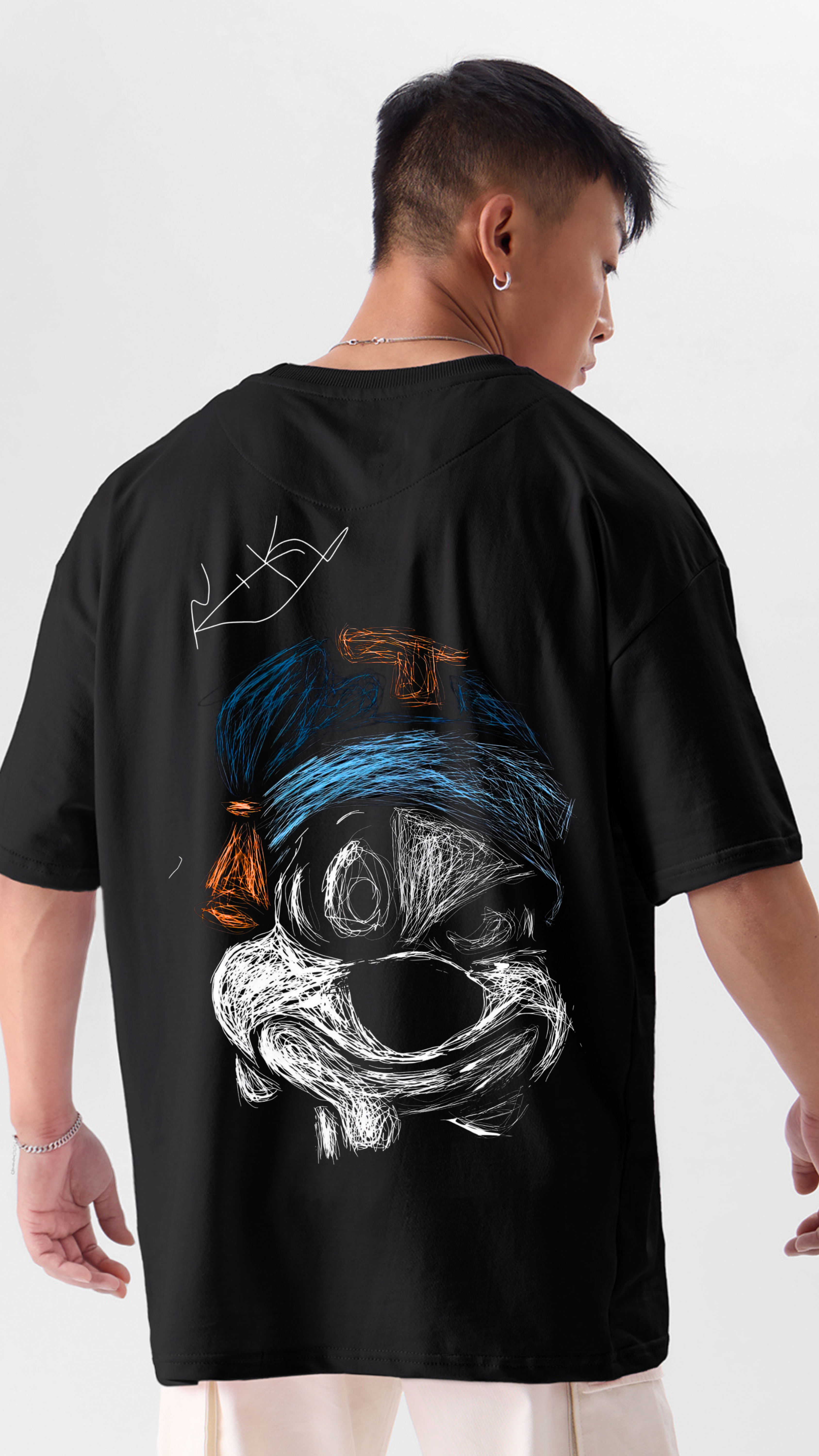 Premium Black Oversized Rabbit Tee