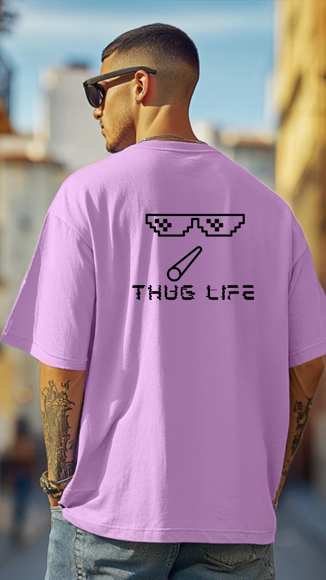 Premium Oversize T-shirt with Thug Life Design