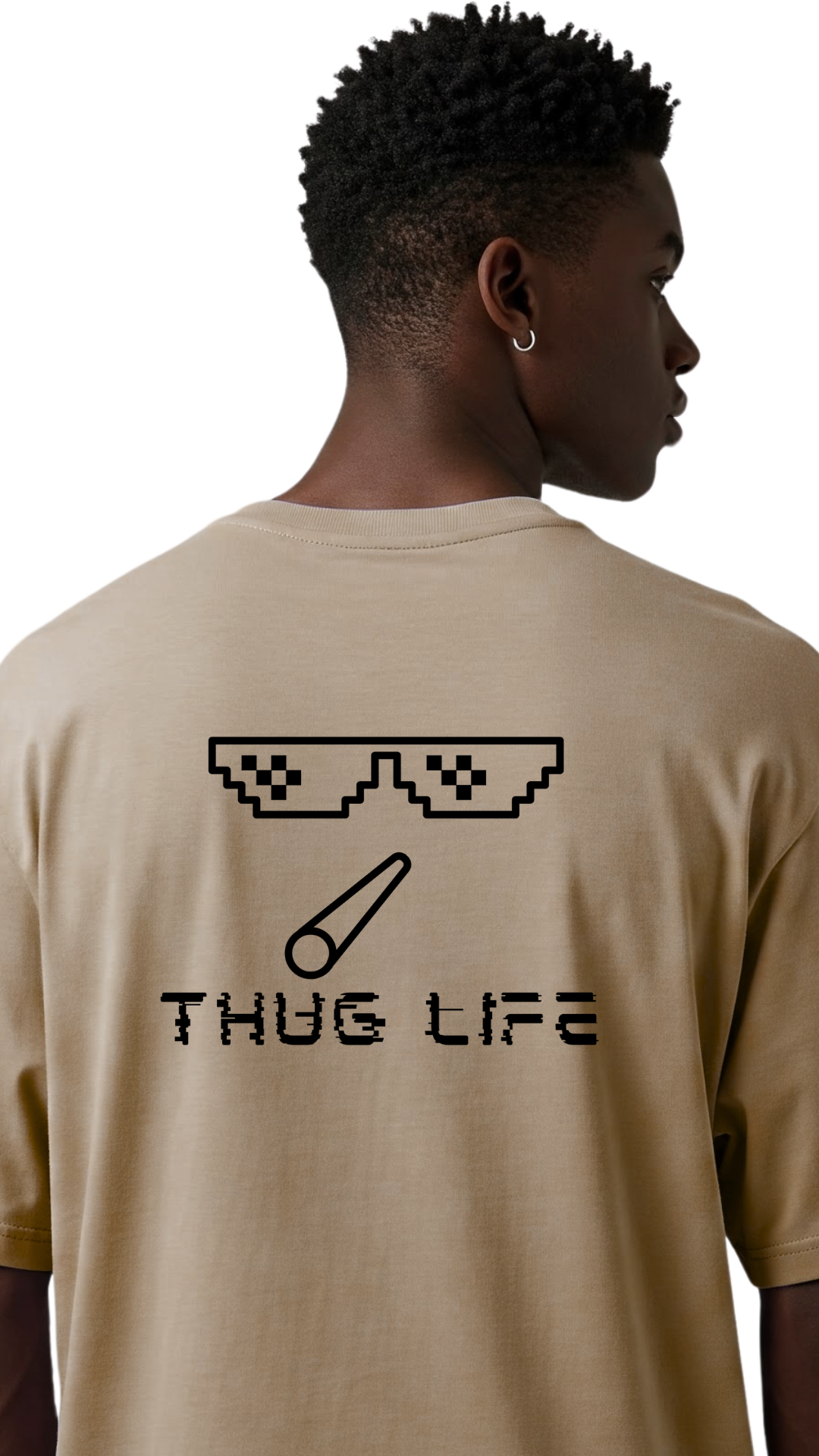 Premium Oversize T-shirt with Thug Life Design