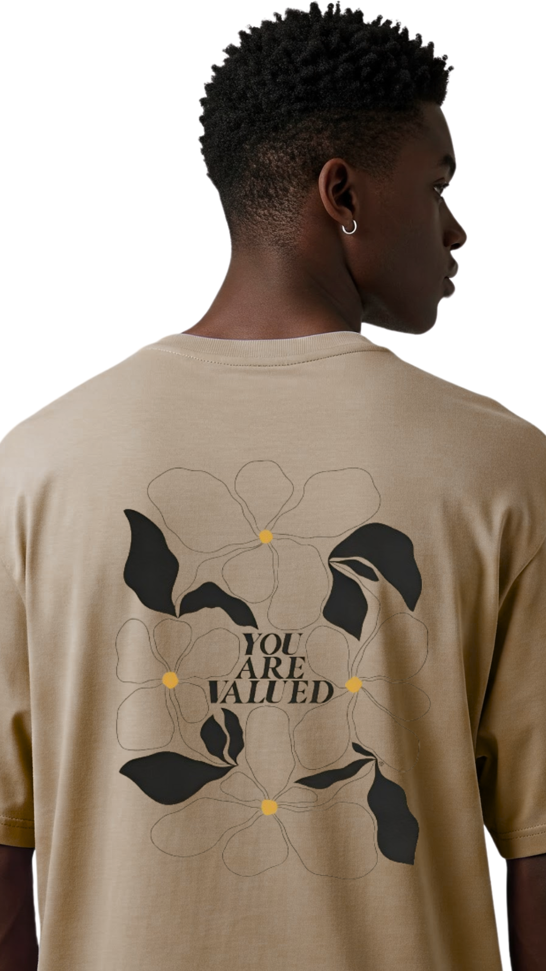 Premium Oversize Tee with You are Valued Design