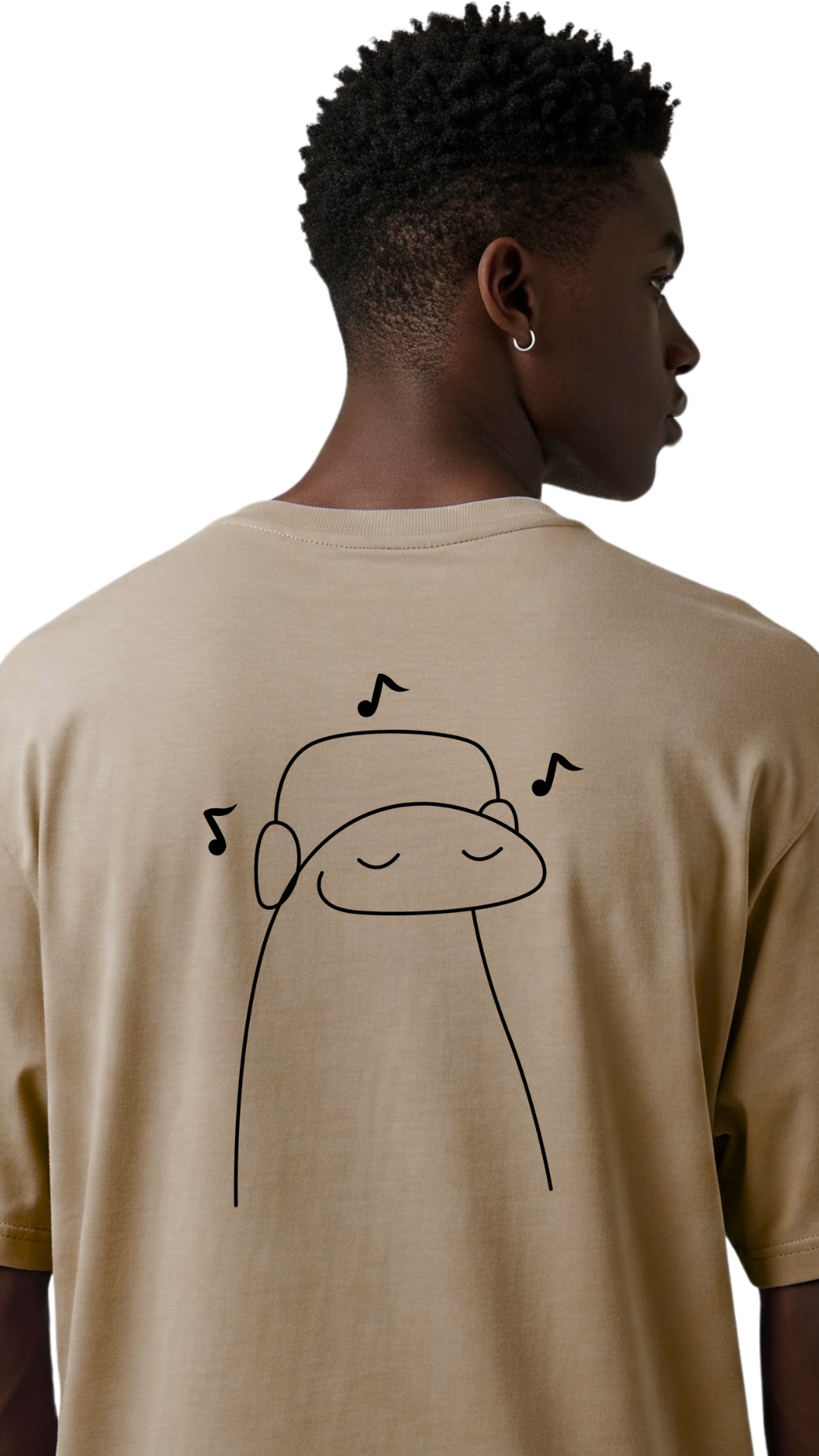 Premium Oversize T-shirt with Trending Baa Design in Lavender