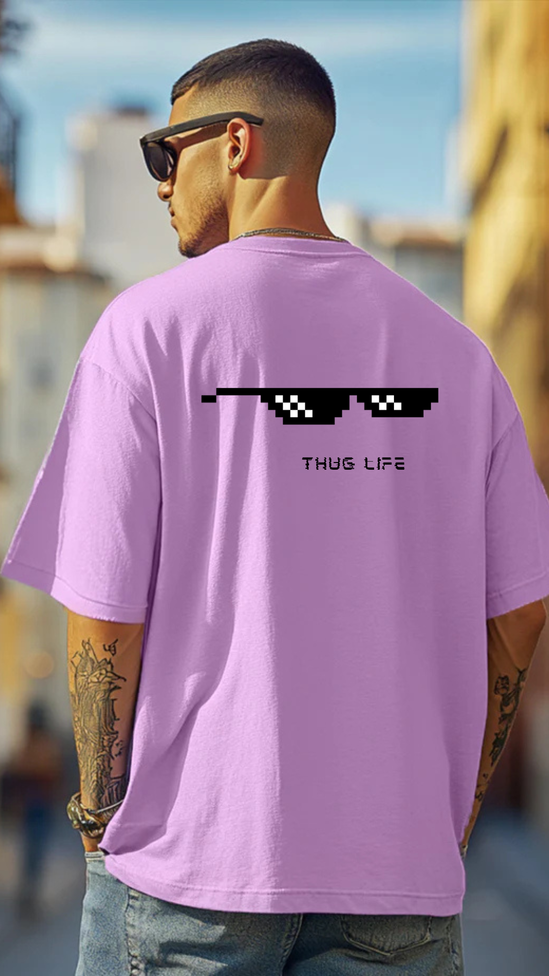 Premium Oversize T-shirt with Thug Life Design