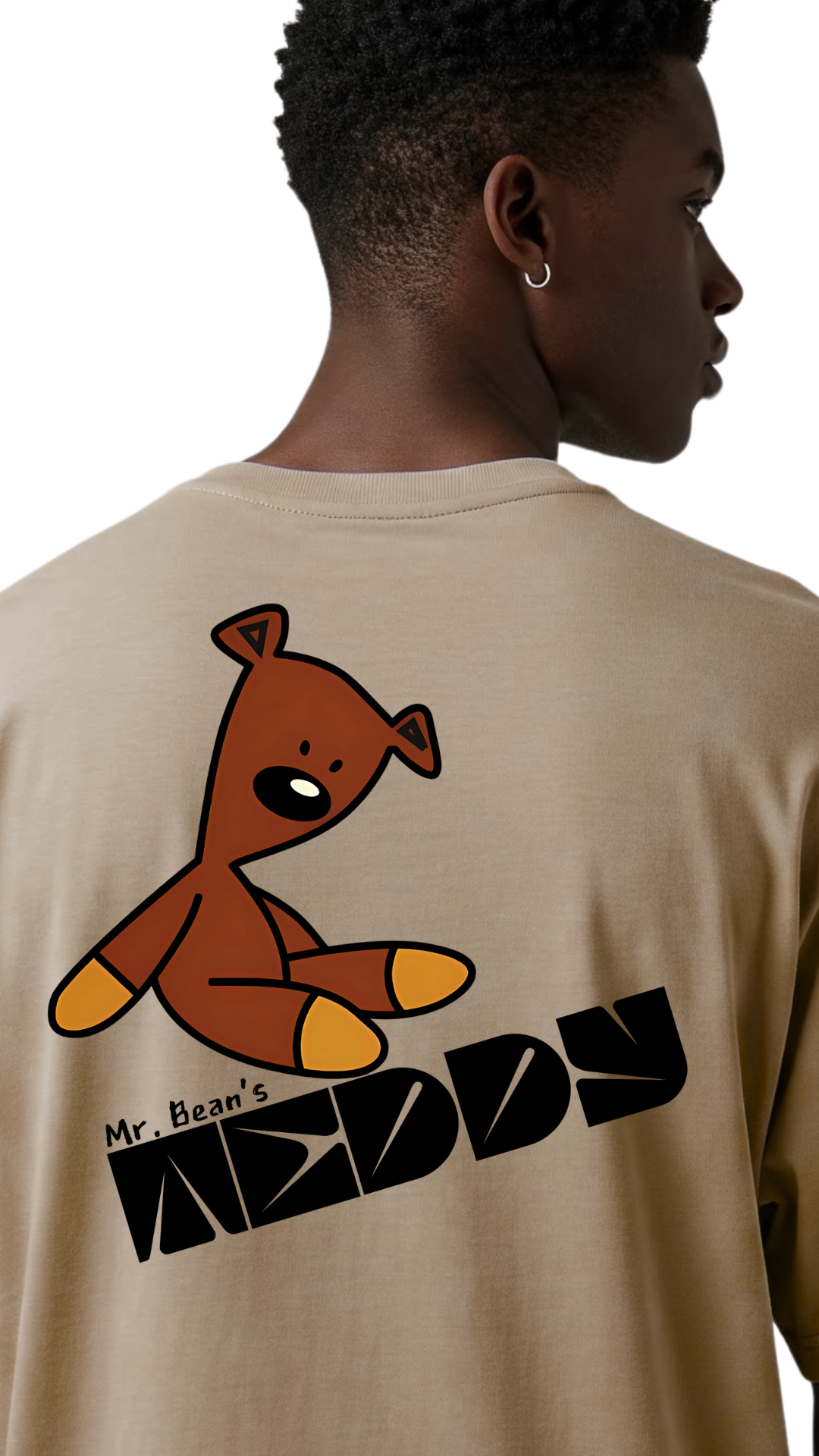 Premium Oversize T-shirt With Trending Mr. Bean's Teddy Design