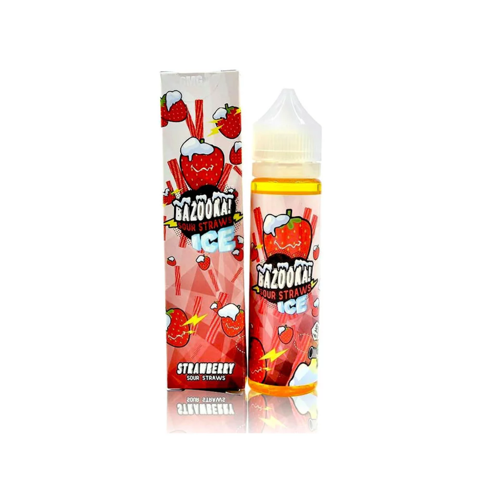 Bazooka Sour Straws Ice Morango