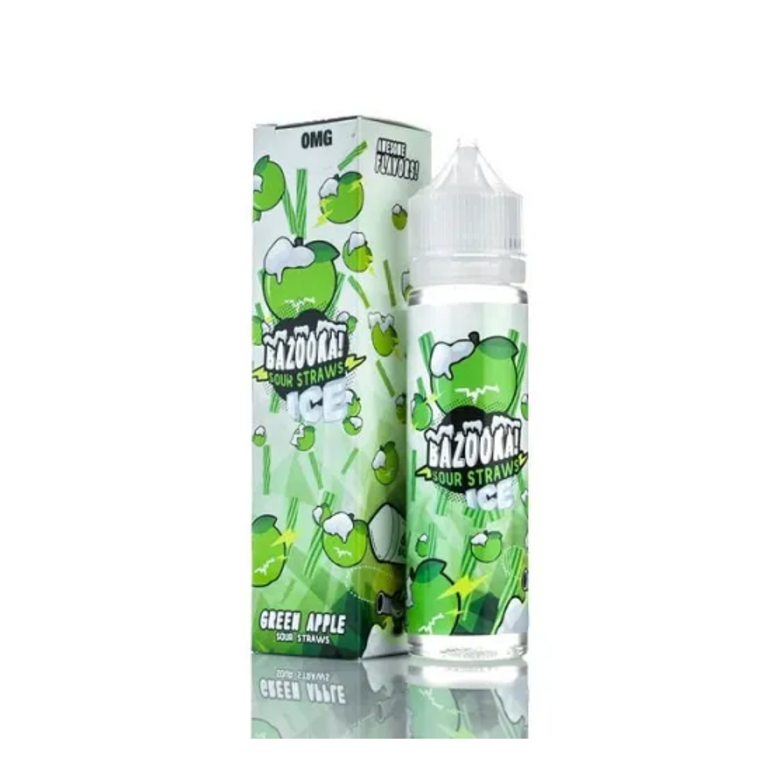 Bazooka Sour Straws Ice Maçã Verde