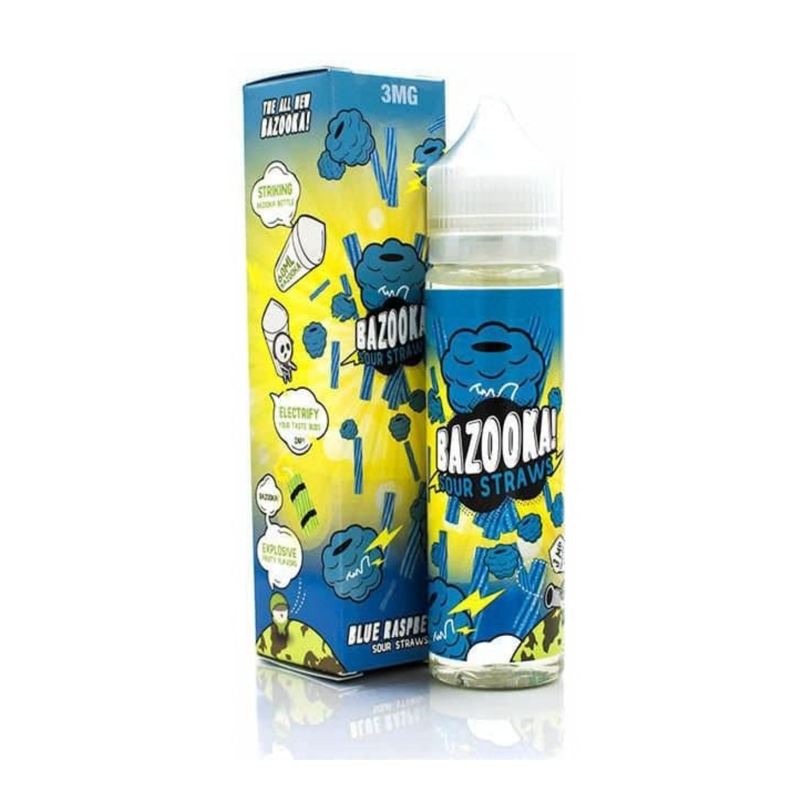 Bazooka Sour Straws Blue Raspberry