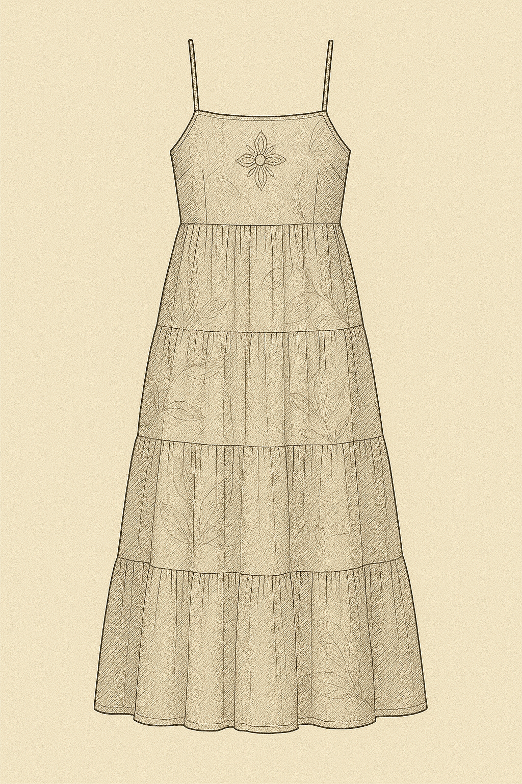 The Earthlight Tiered Midi Dress