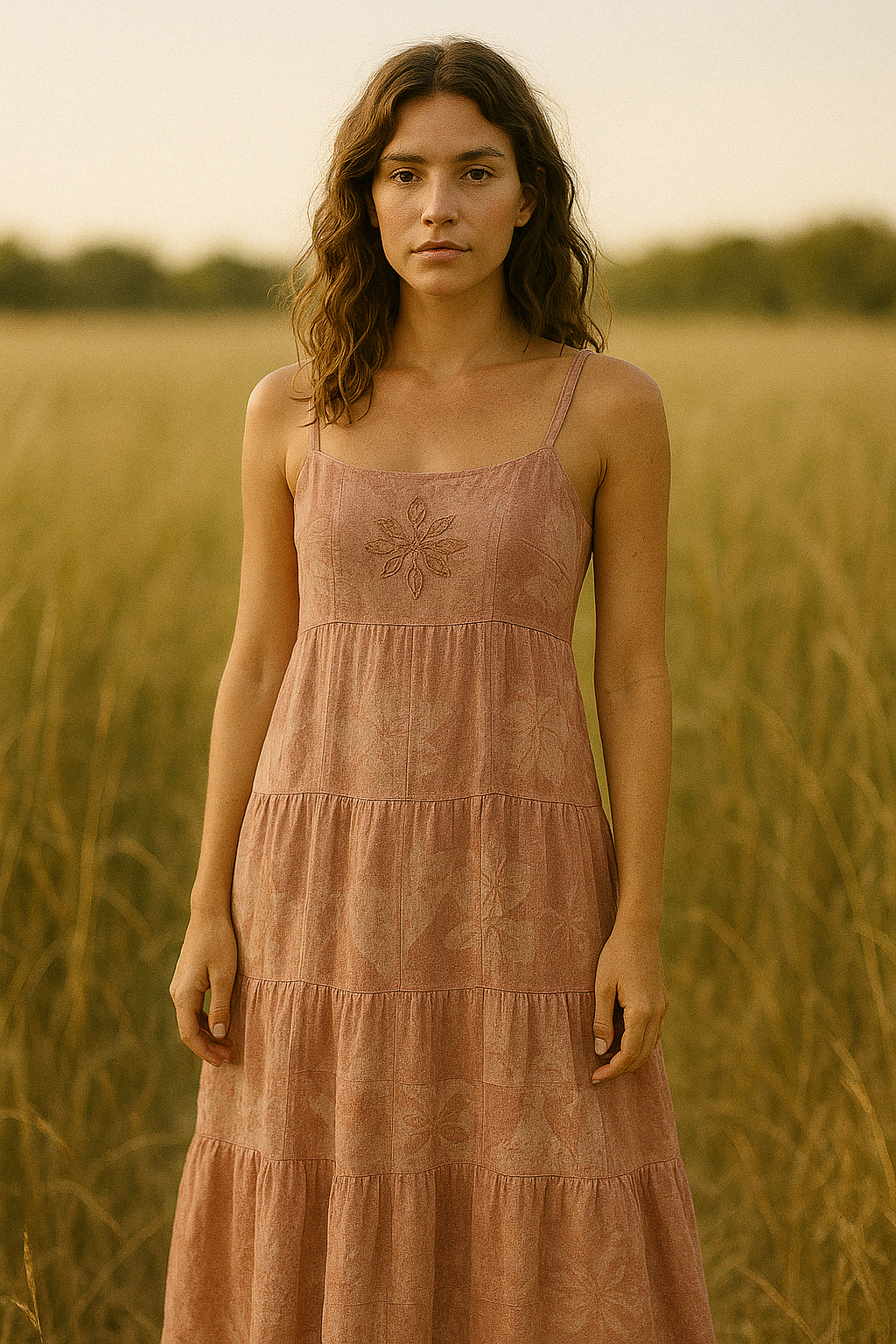 The Earthlight Tiered Midi Dress