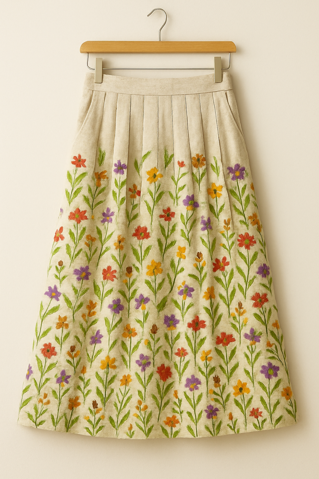 Floral Embroidered Skirt
