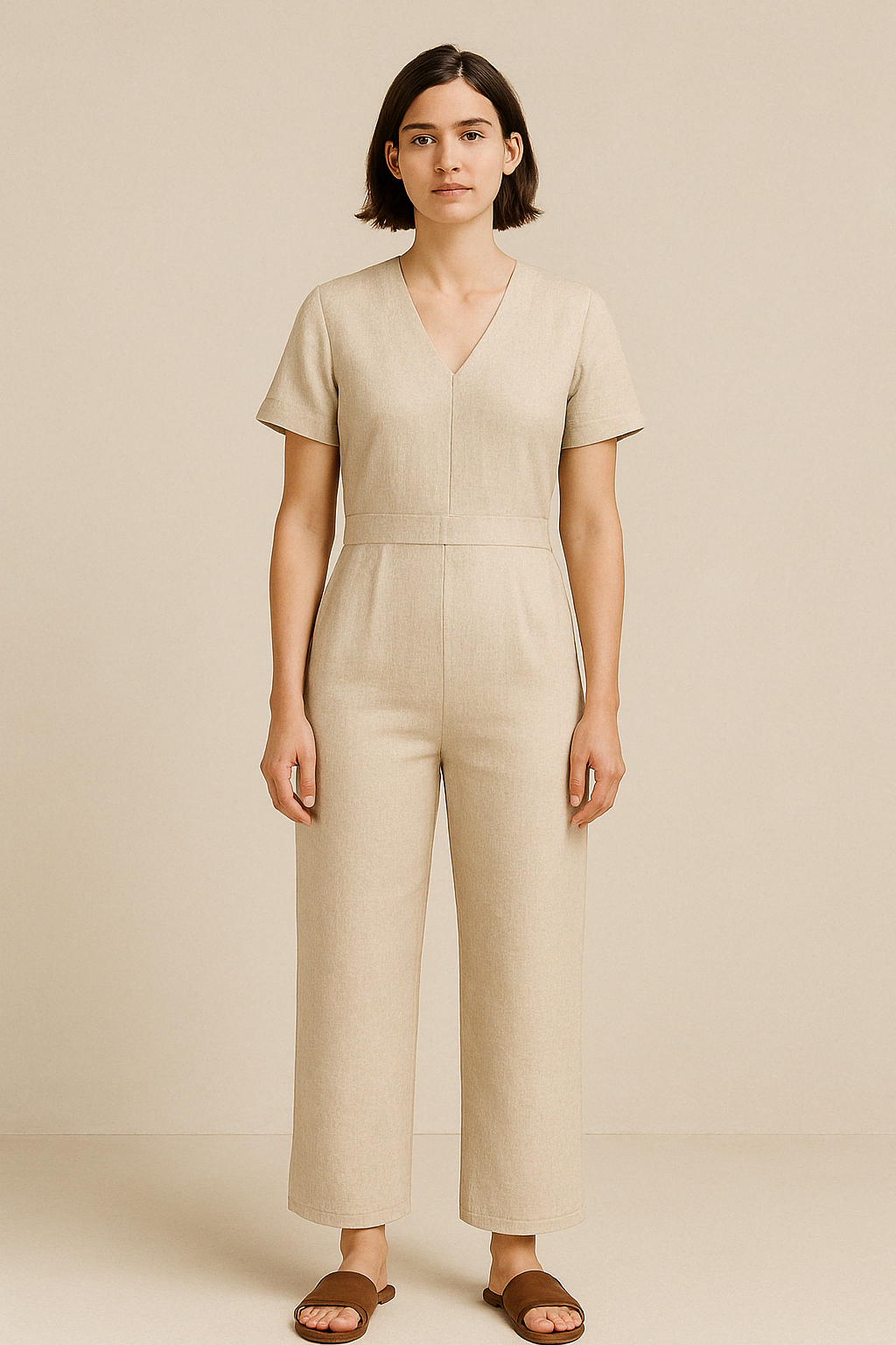 Beige Jumpsuit