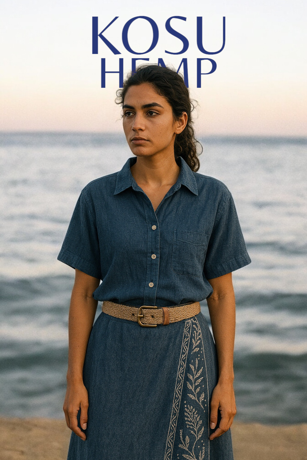 Coastal Botanica – Hemp Denim Shirt Dress