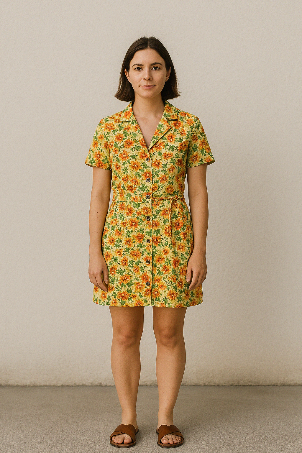 Floral Button-Up Dress