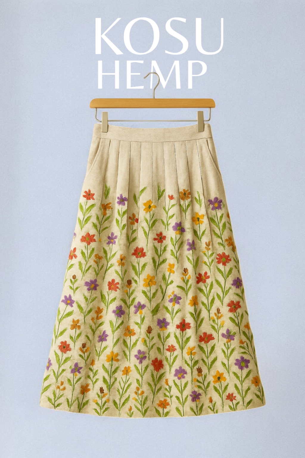 Floral Embroidered Skirt