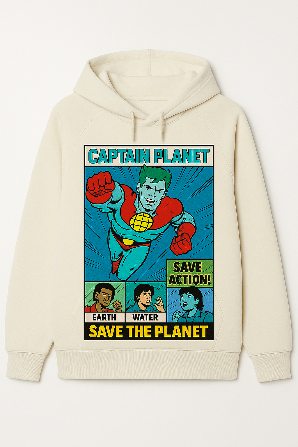Captain Planet Printed Hoodie