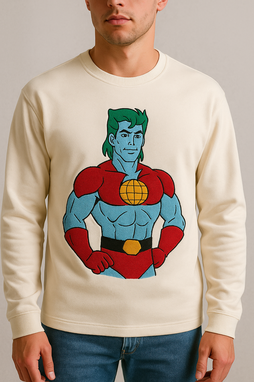 Captain Planet Embroidered Sweatshirt