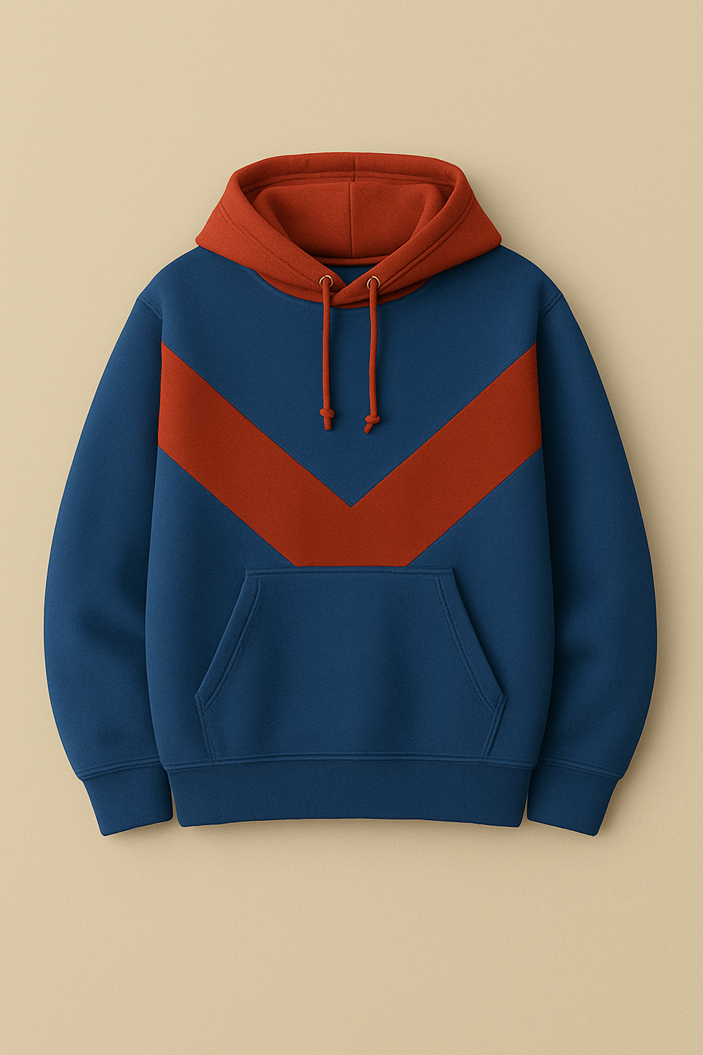 Blue and Orange Chevron Hoodie