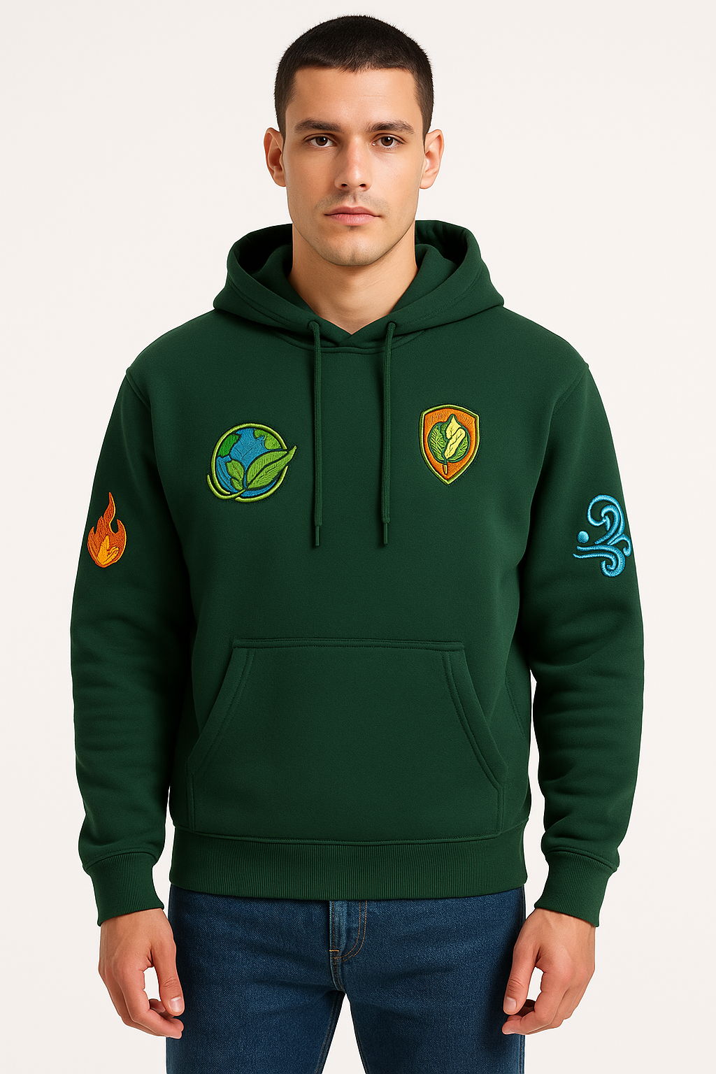 Element Symbols Green Hoodie