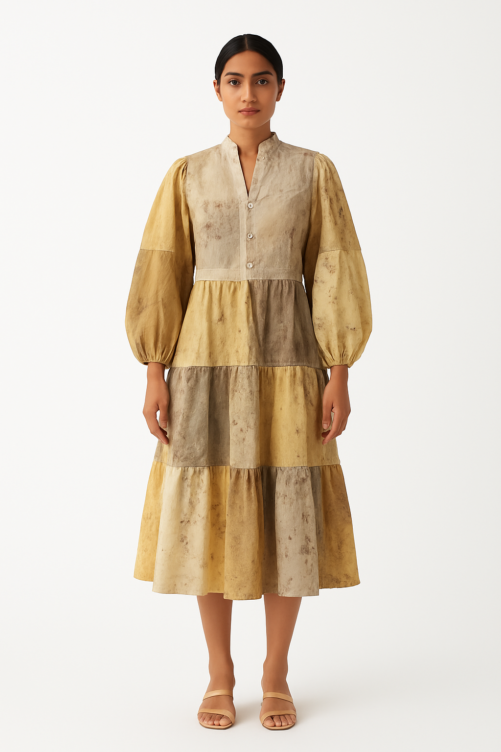 KOSU Hemp – Natural Dyed Patchwork Dress